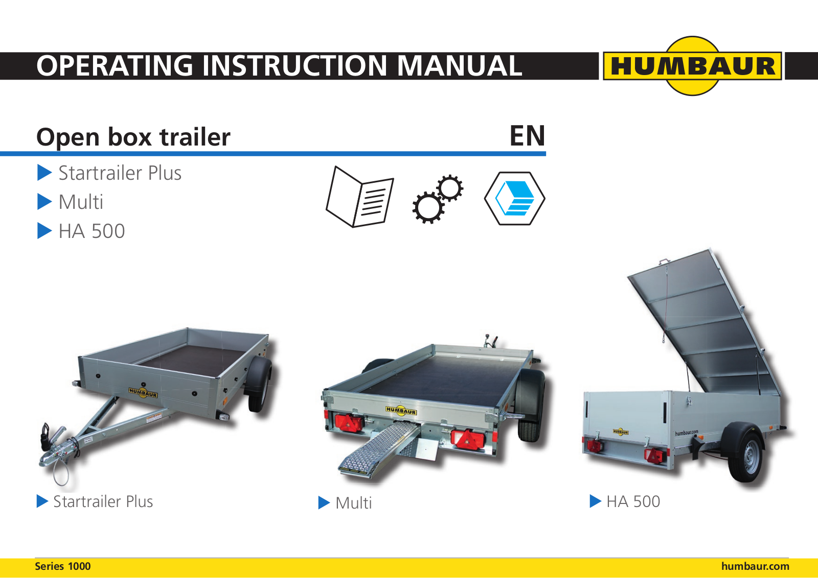 Humbaur Startrailer Plus, Multi, HA 500 Operating Instructions Manual