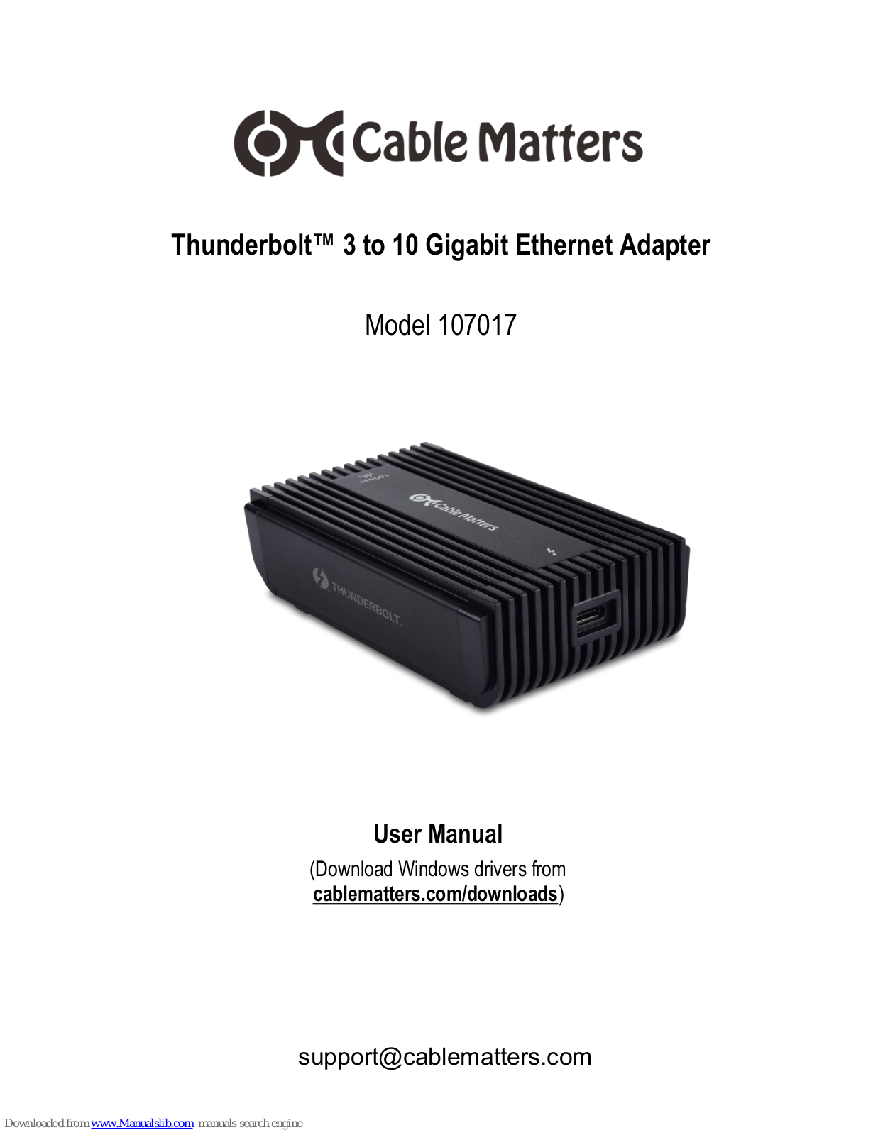 cable matters Thunderbolt 107017 User Manual