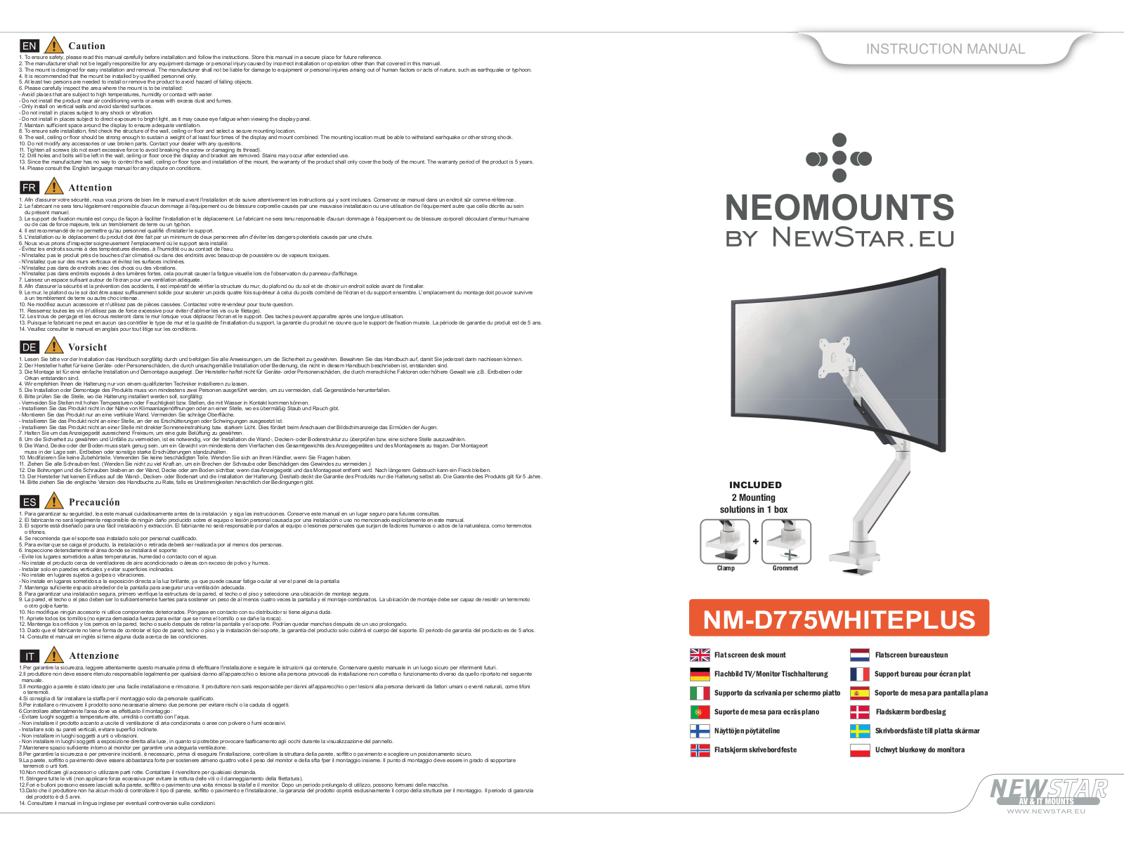 Newstar NM-D775WHITEPLUS User Manual