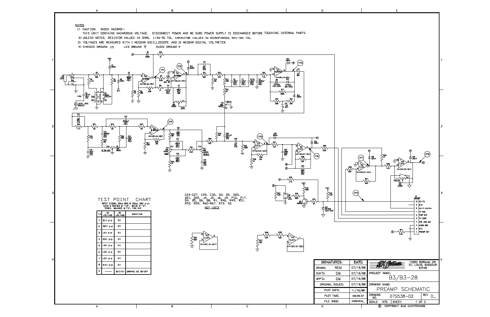 Ampeg B3 Schematic