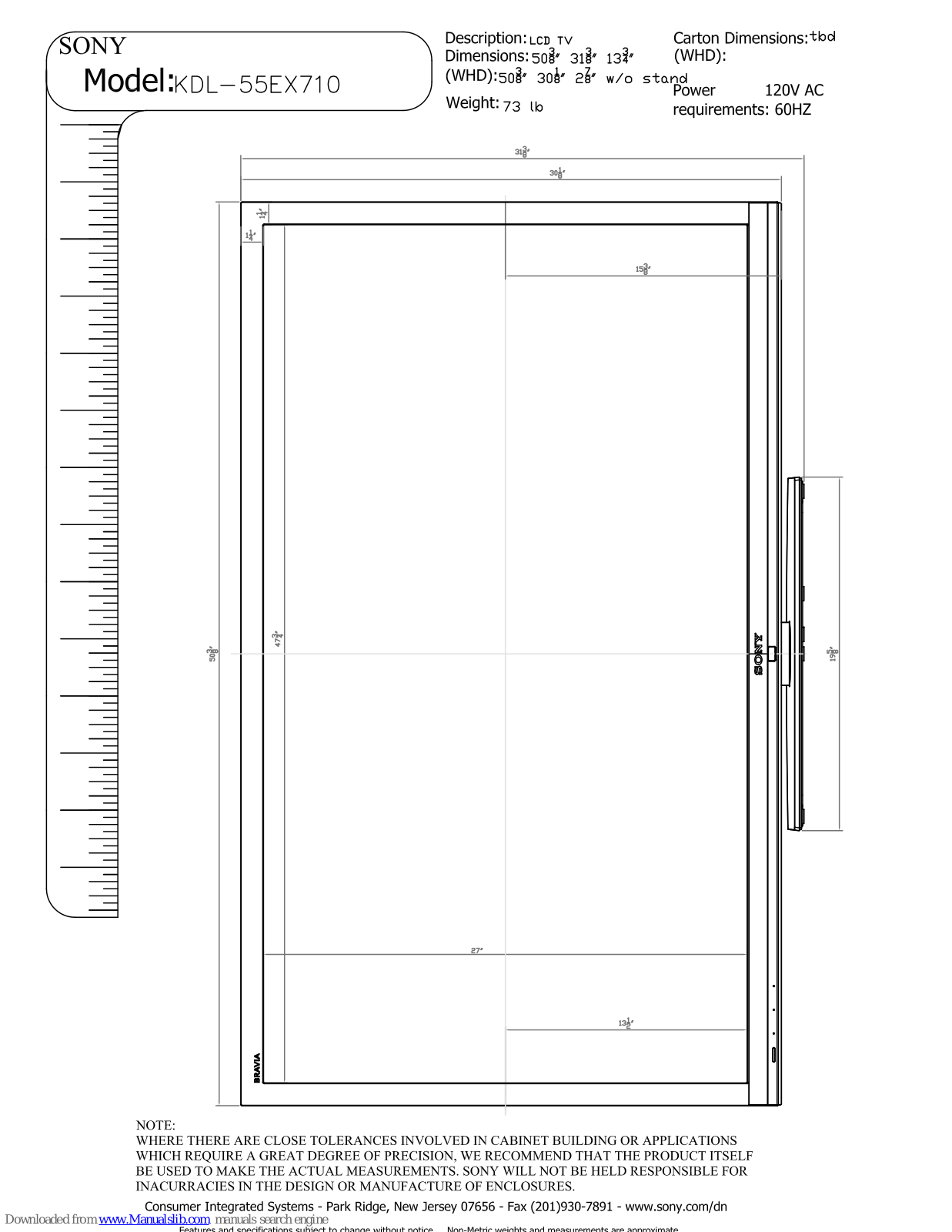 Sony KDL-55EX710 - 55