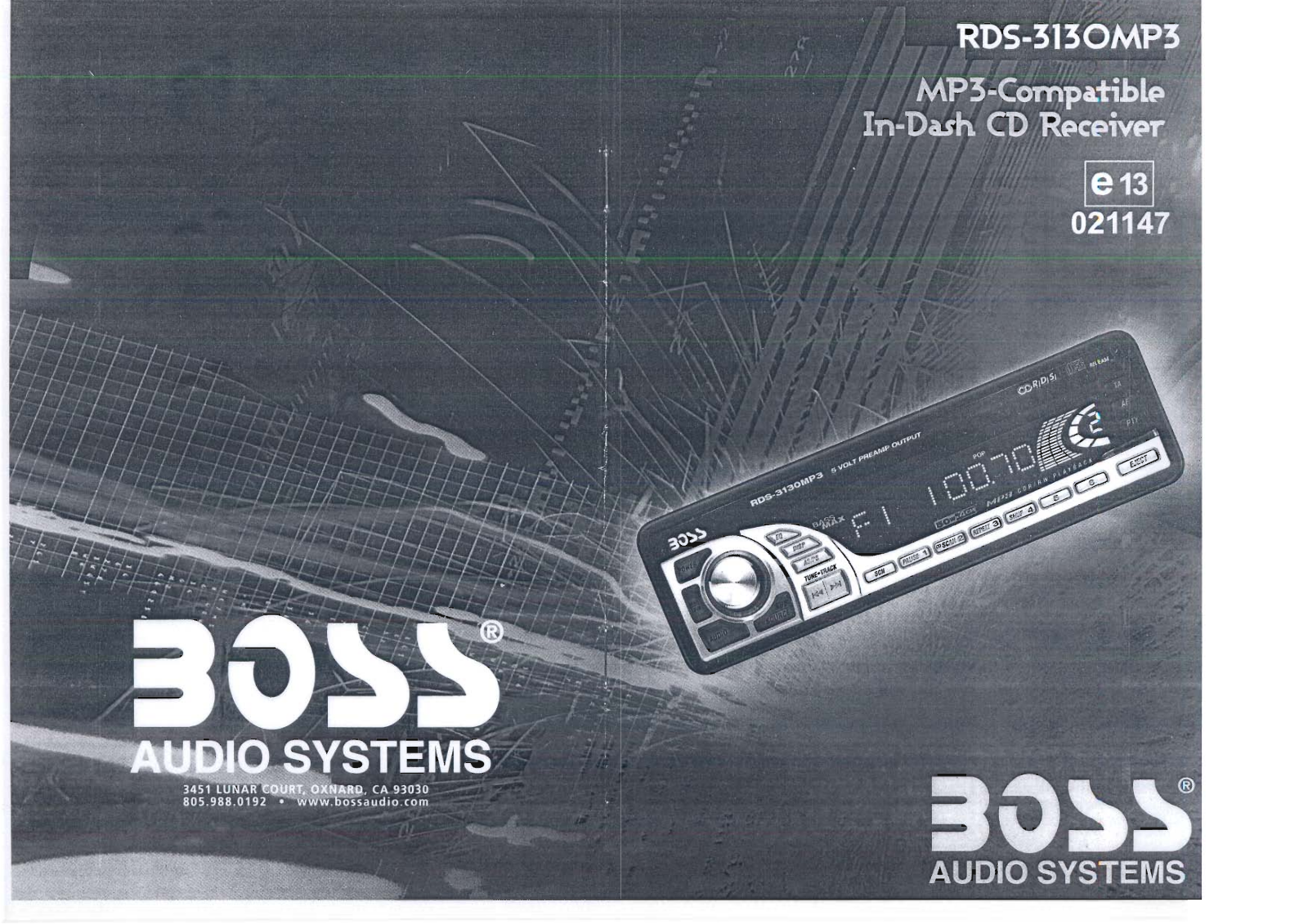 Boss RDS-3130MP3 User Manual