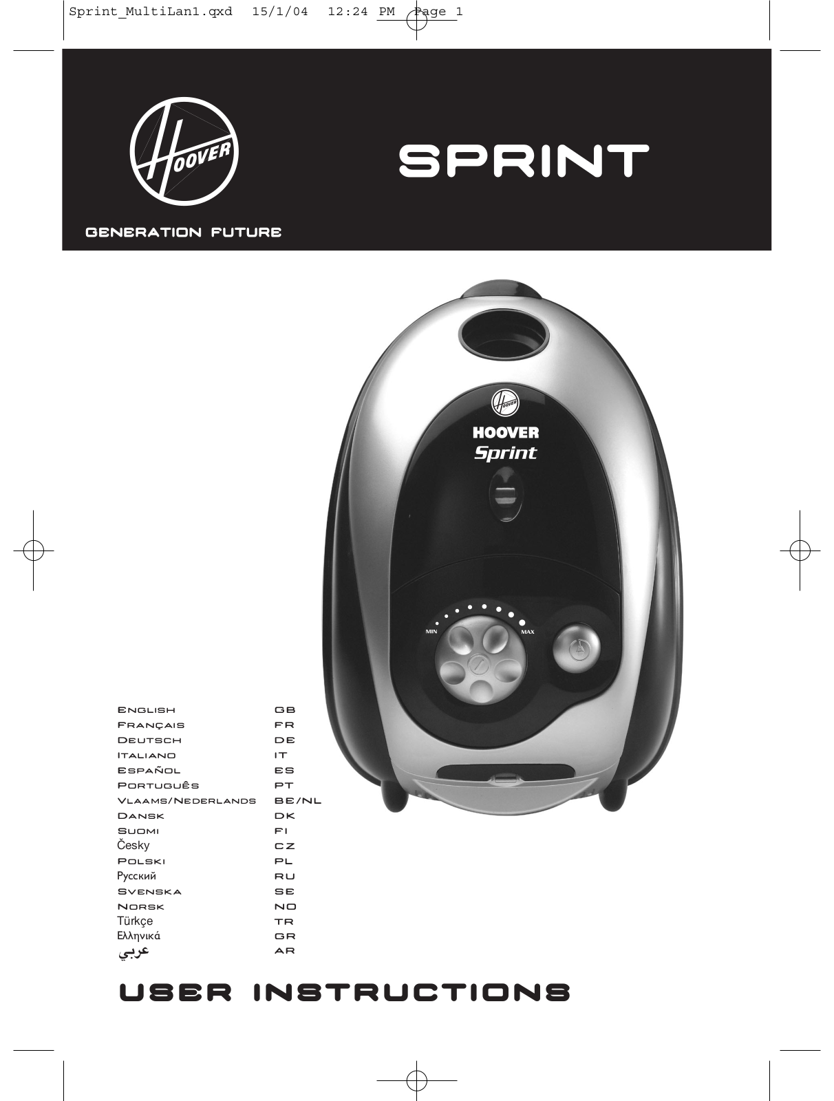 HOOVER TW1780, TW1750, TW1750001 User Manual