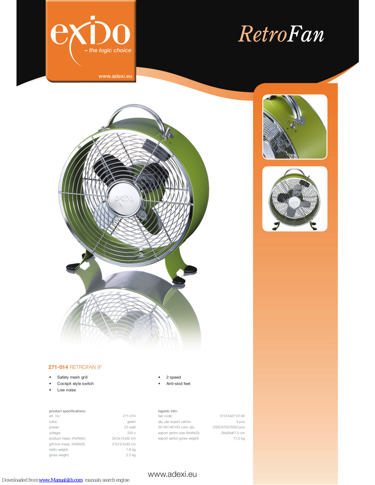Exido 271-014 Specifications - ManualMachine.com