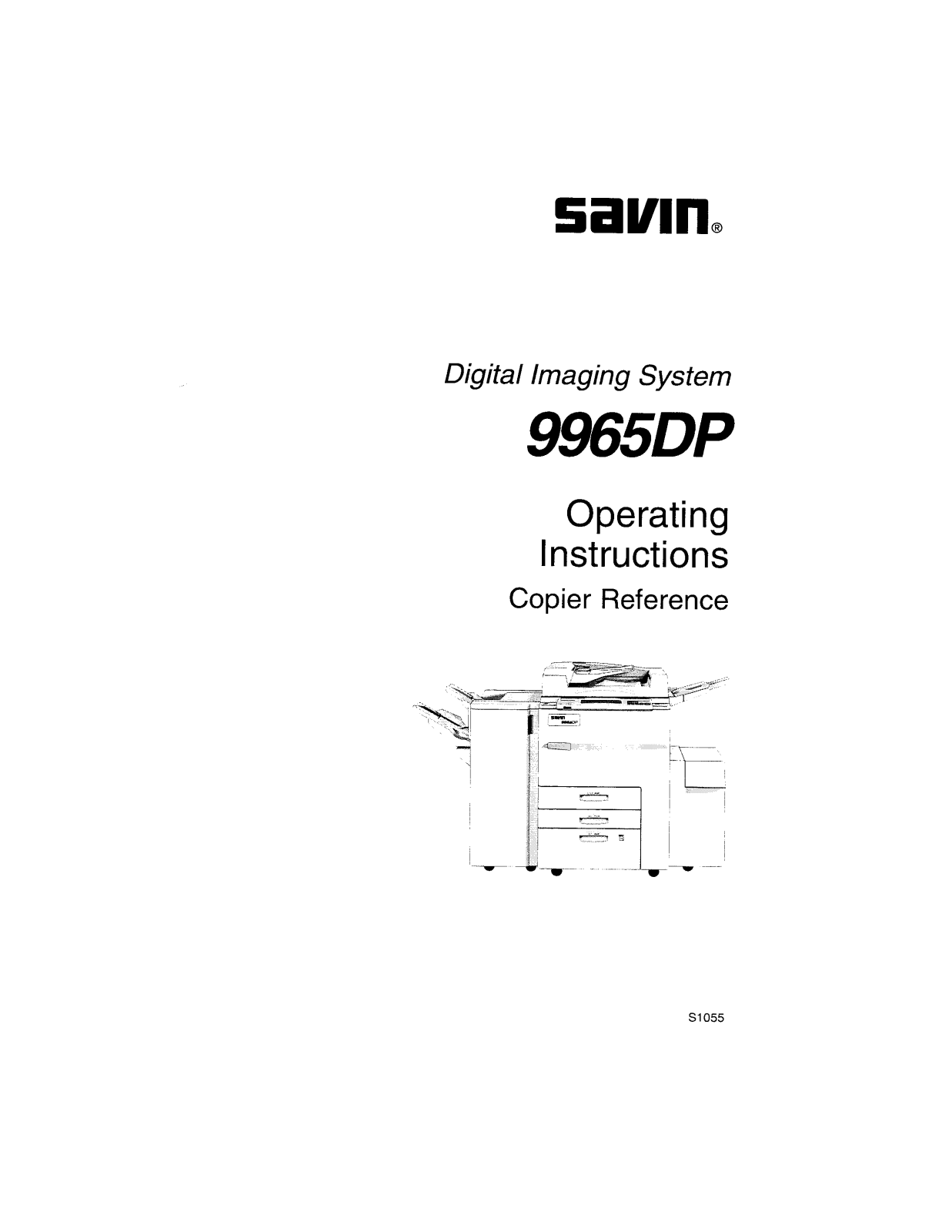 Savin 9965DP User Manual