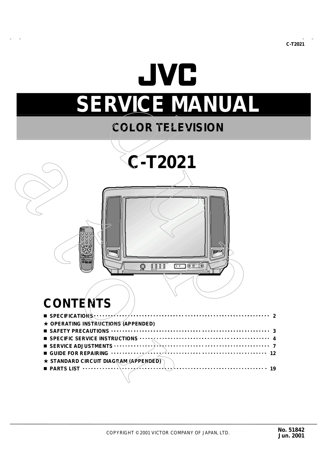 JVC TV-20F242 Diagram