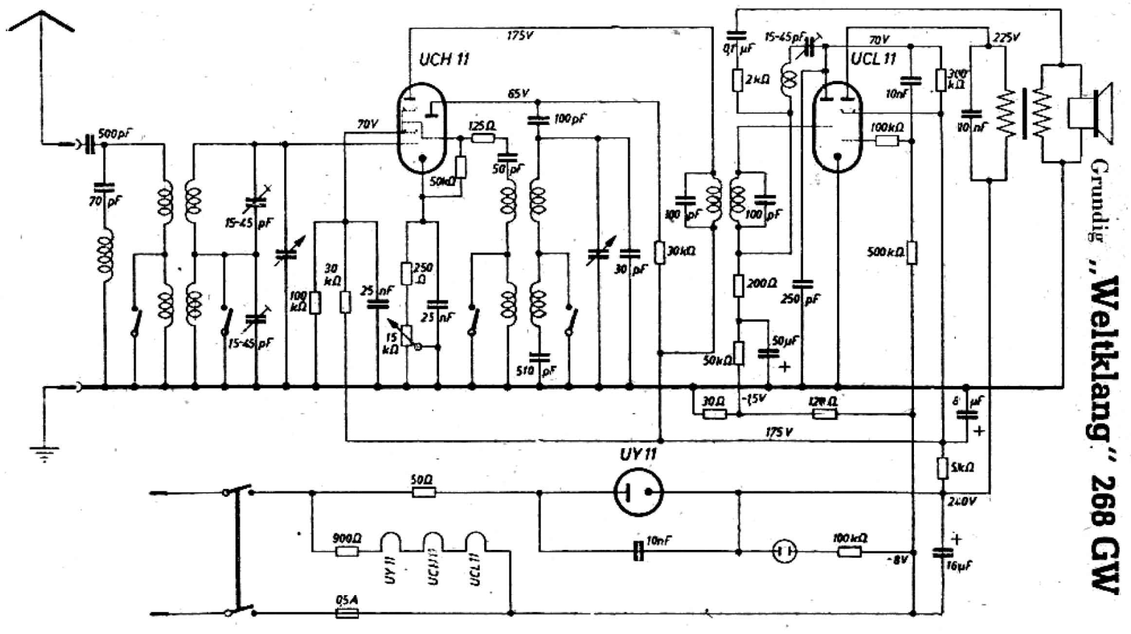 Grundig WELTKLANG-268-GW Schematic