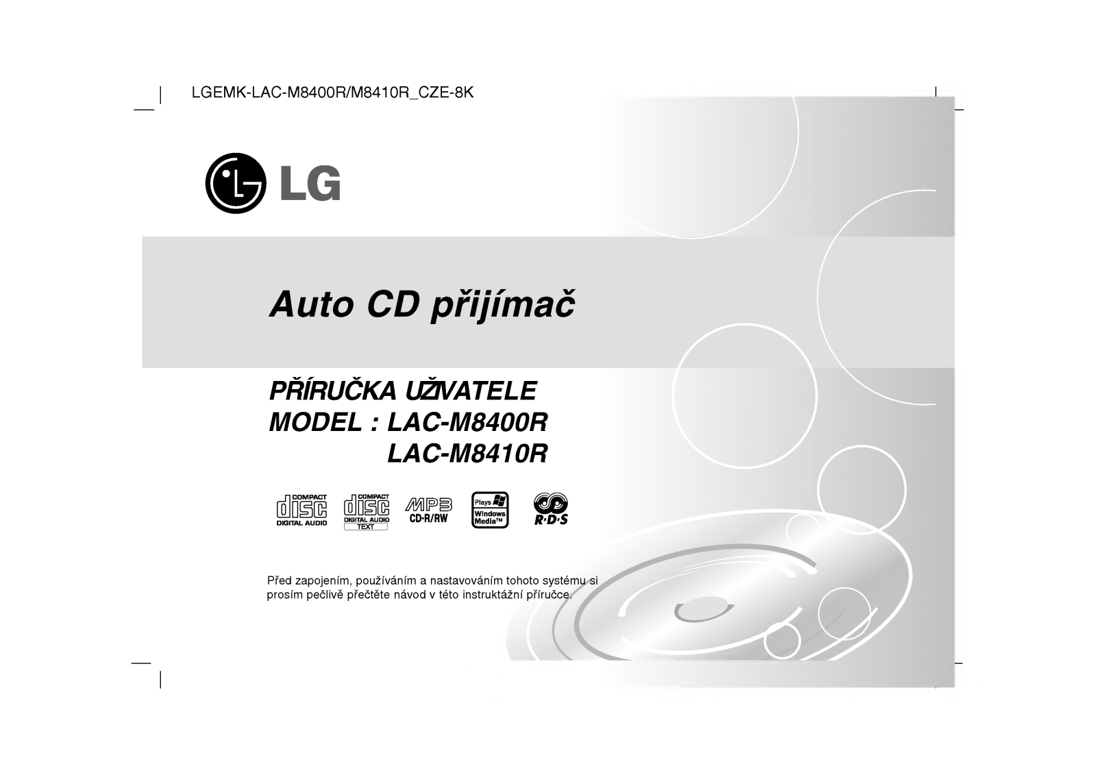 Lg LAC-M8410R, LAC-M8400R User Manual