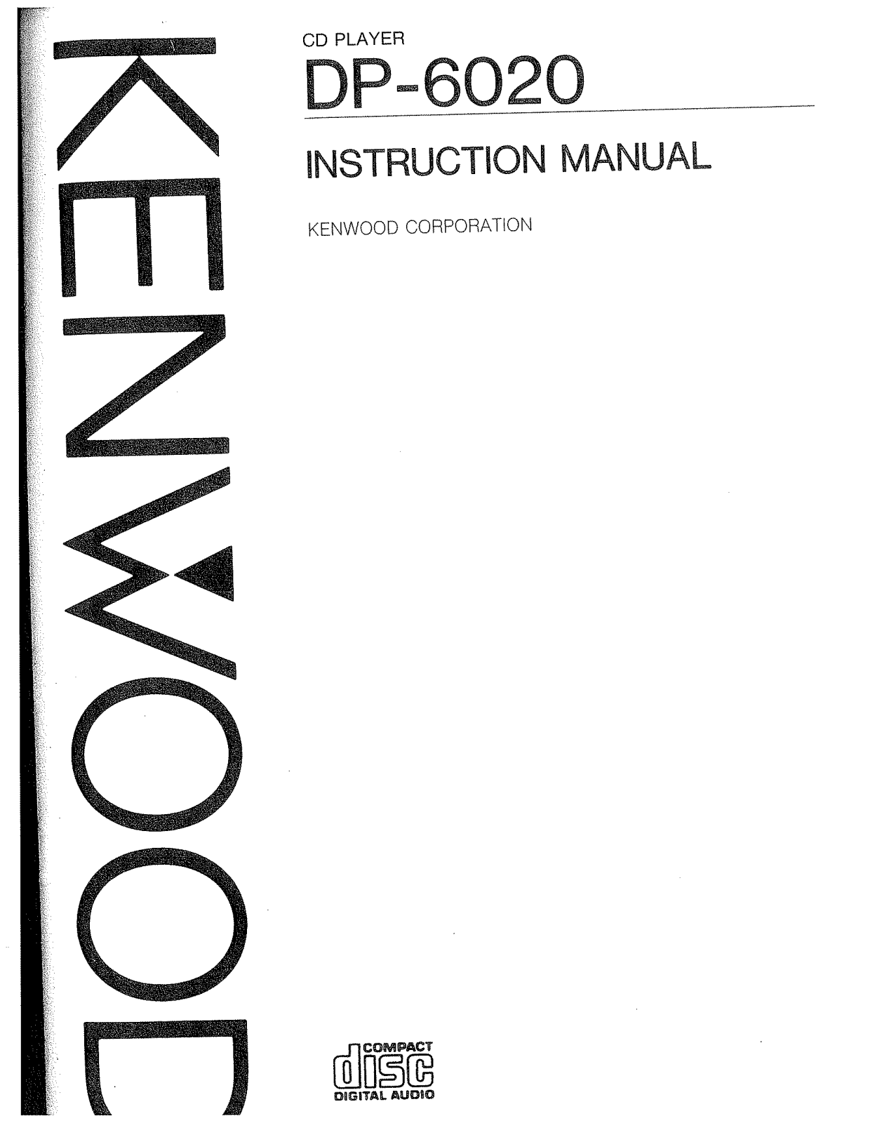 Kenwood DP-6020 Owner's Manual