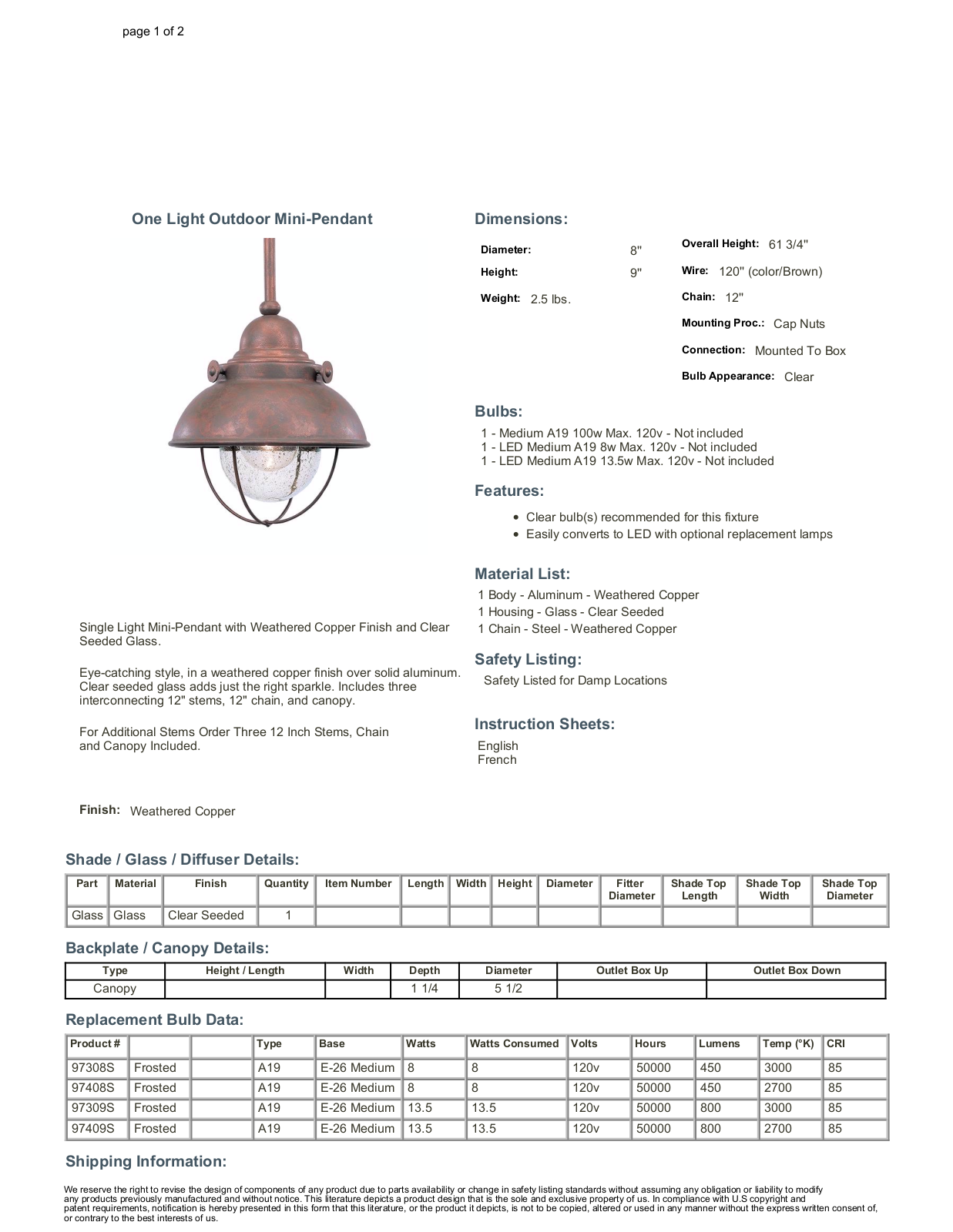 Birch Lane™ BL23455 Specifications - ManualMachine.com