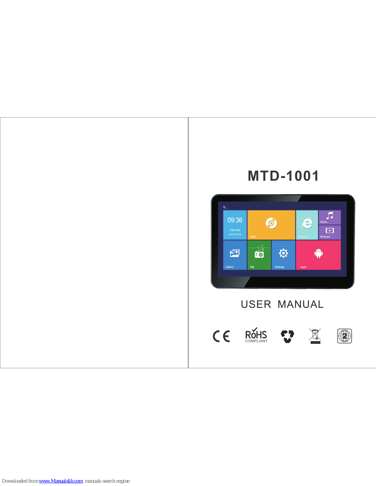 Xtrons MTD-1001 User Manual