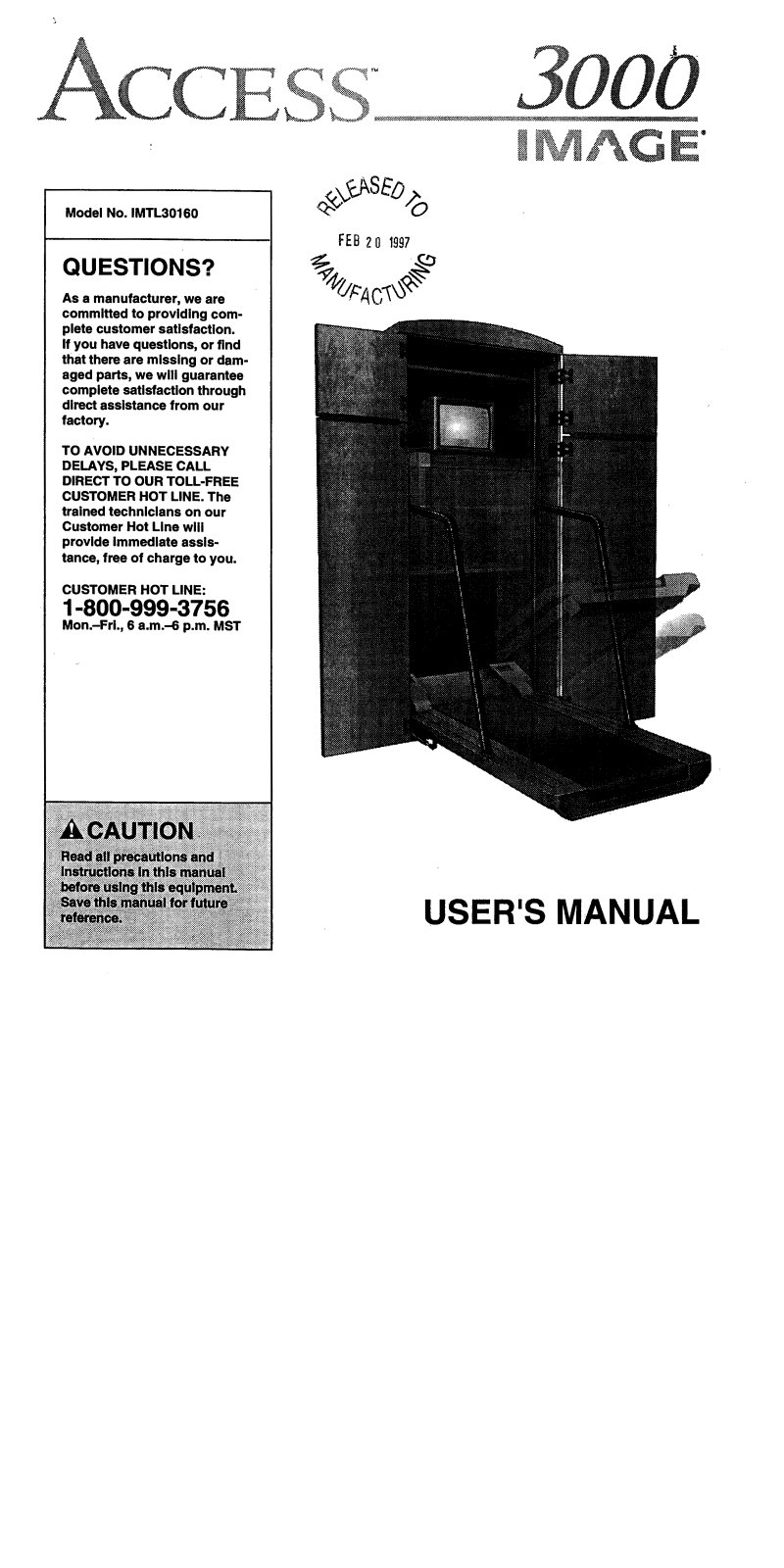 Image IMTL30160 Owner's Manual