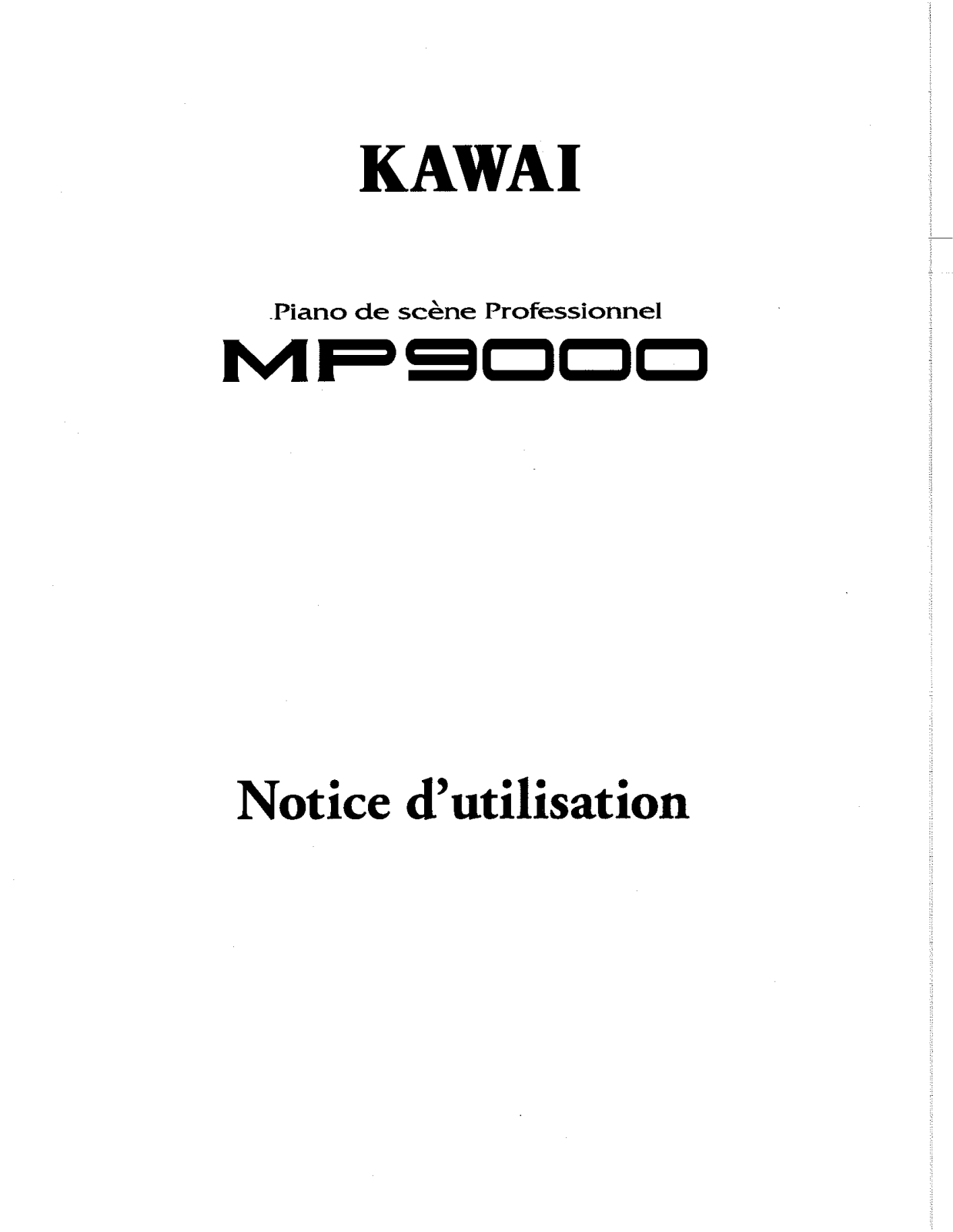 Kawai MP9000 User Manual