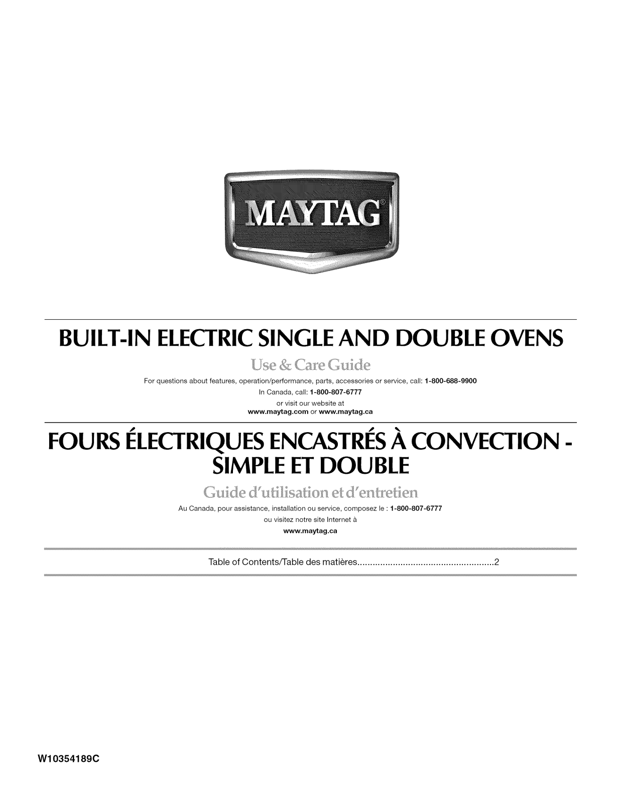 Maytag MEW9630AW02, MEW9630AW01, MEW9630AW00, MEW9630AS02, MEW9630AS01 Owner’s Manual