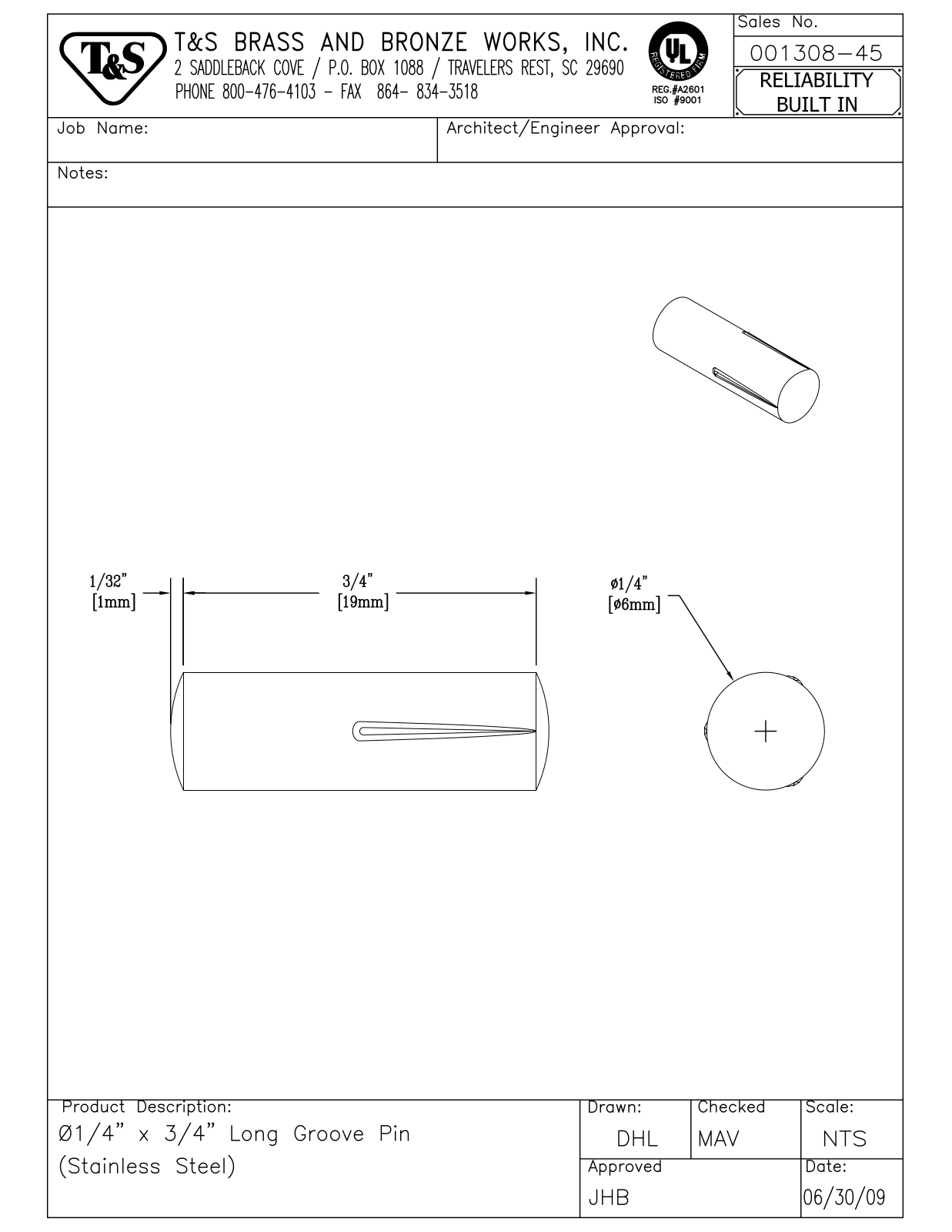 T&S Brass 001308-45 User Manual