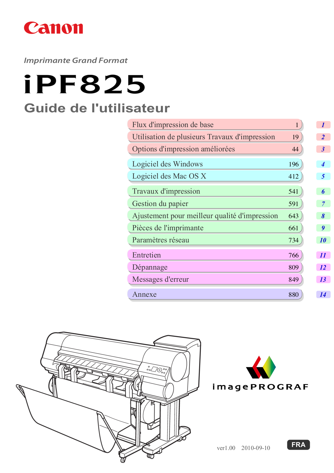 Canon IMAGEPROGRAF IPF825 User Manual