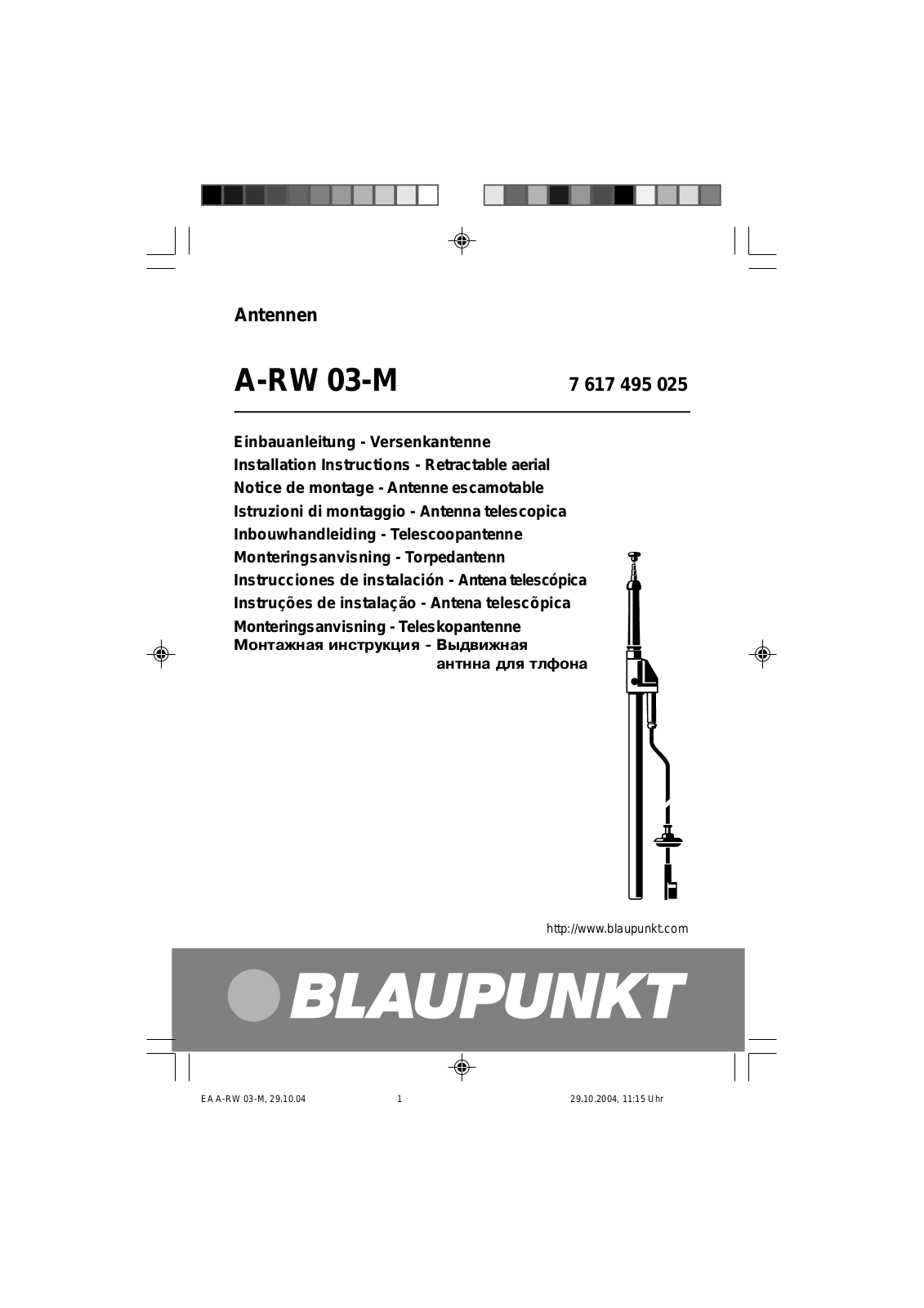 BLAUPUNKT A-RW 03-M User Manual