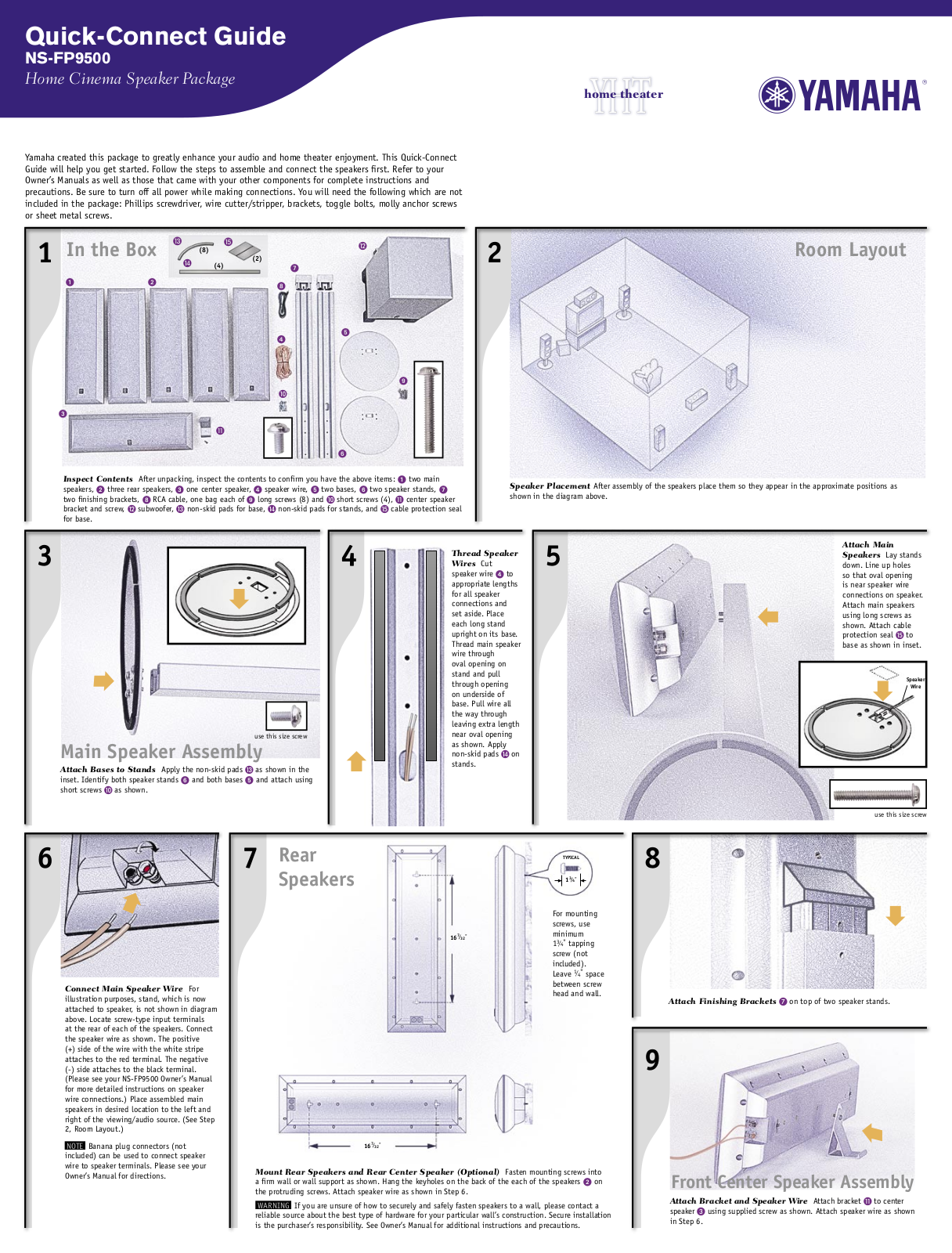 Yamaha NS-FP9500 User Manual