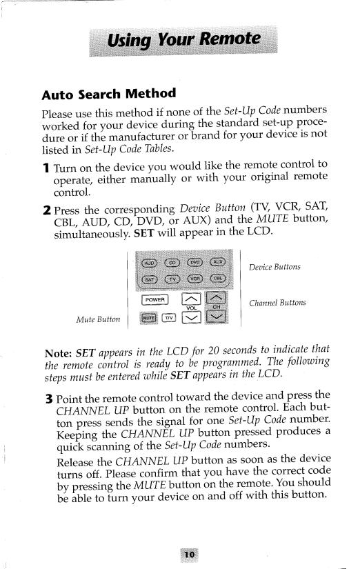 Universal Remote Control SL-9000 User Manual
