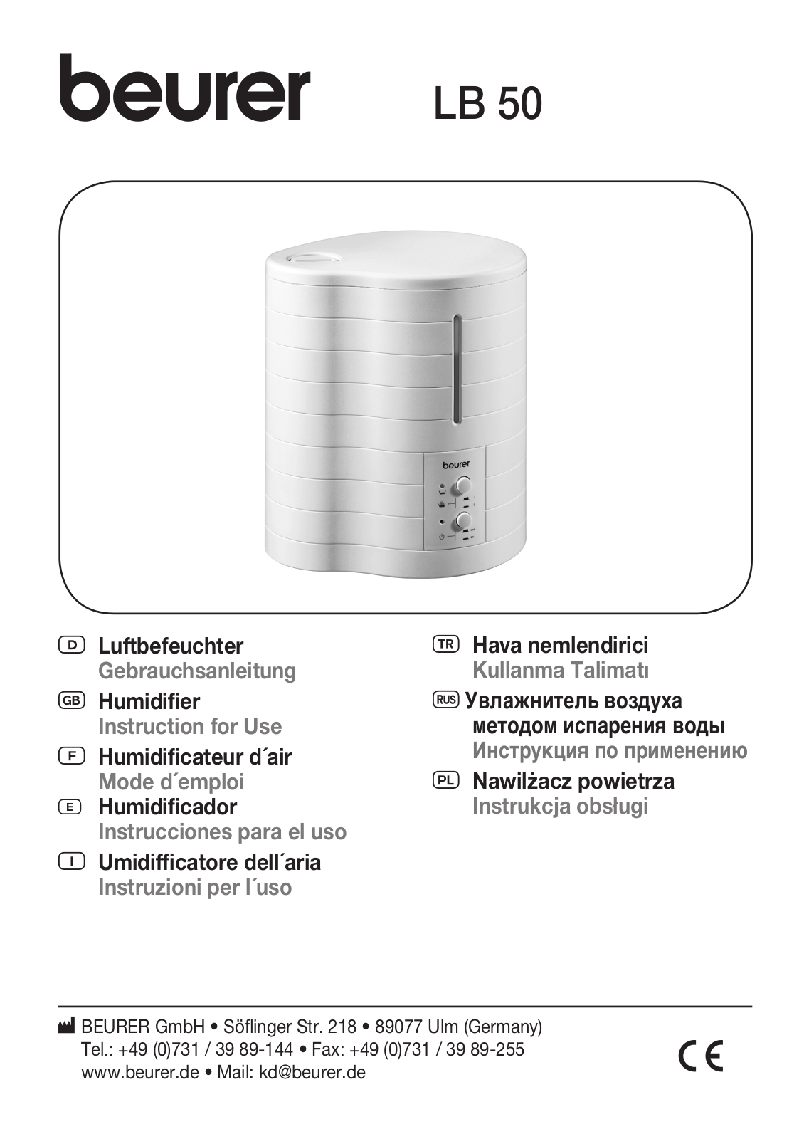 Beurer LB 50 User Manual