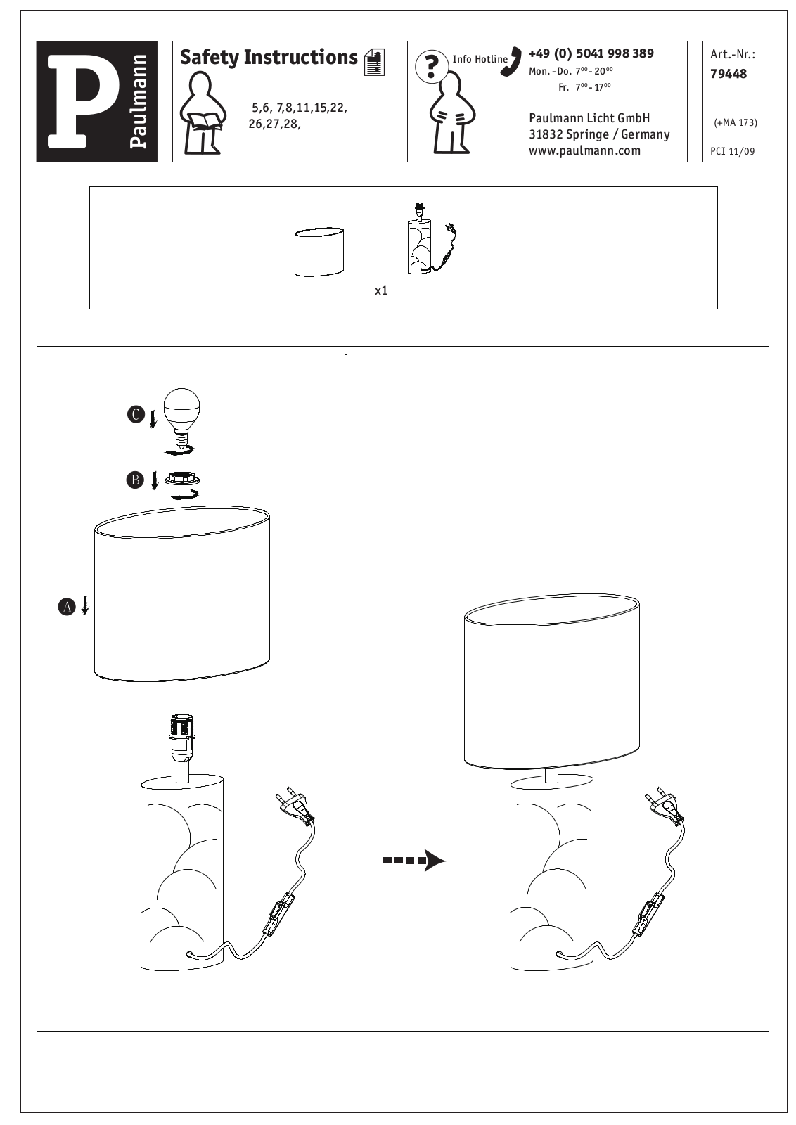 Paulmann 79448 Safety instructions - ManualMachine.com