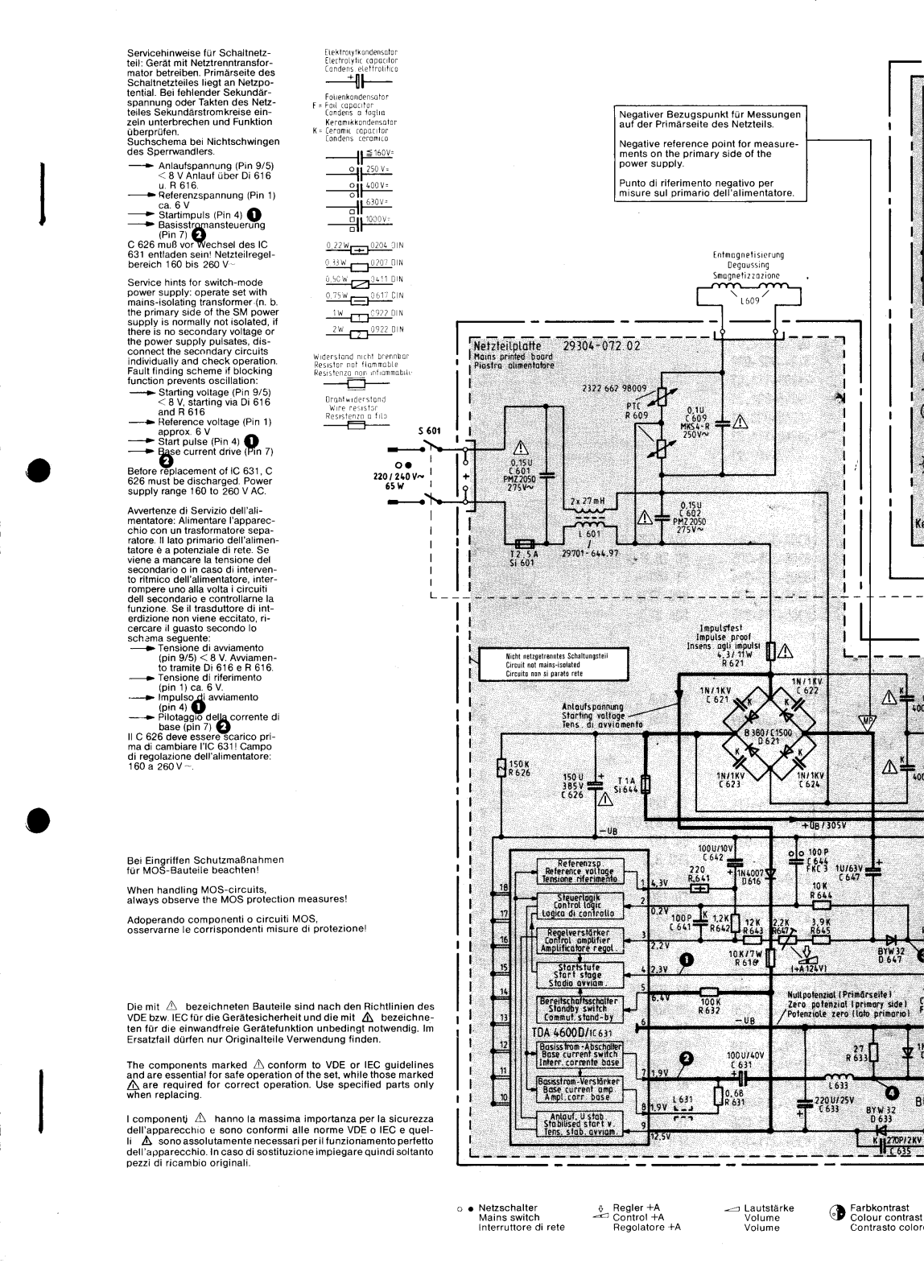 Grundig Super Color C6460 Schematic