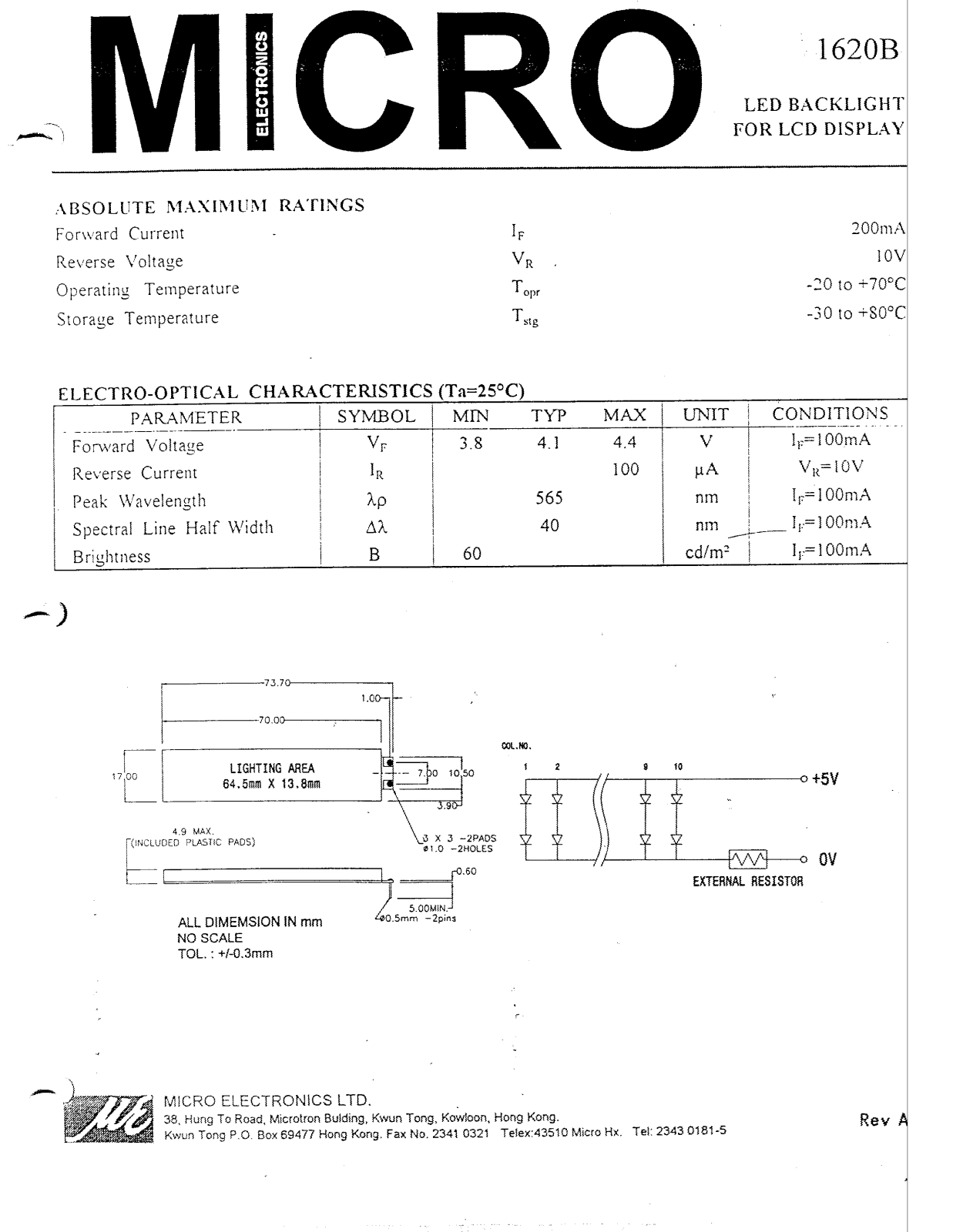 ME 1620B Datasheet