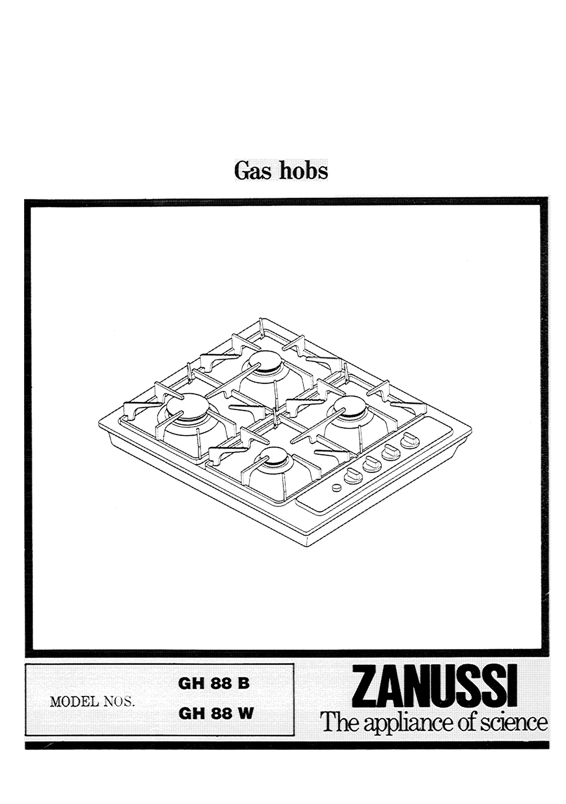 Zanussi GH88W, GH88B User Manual