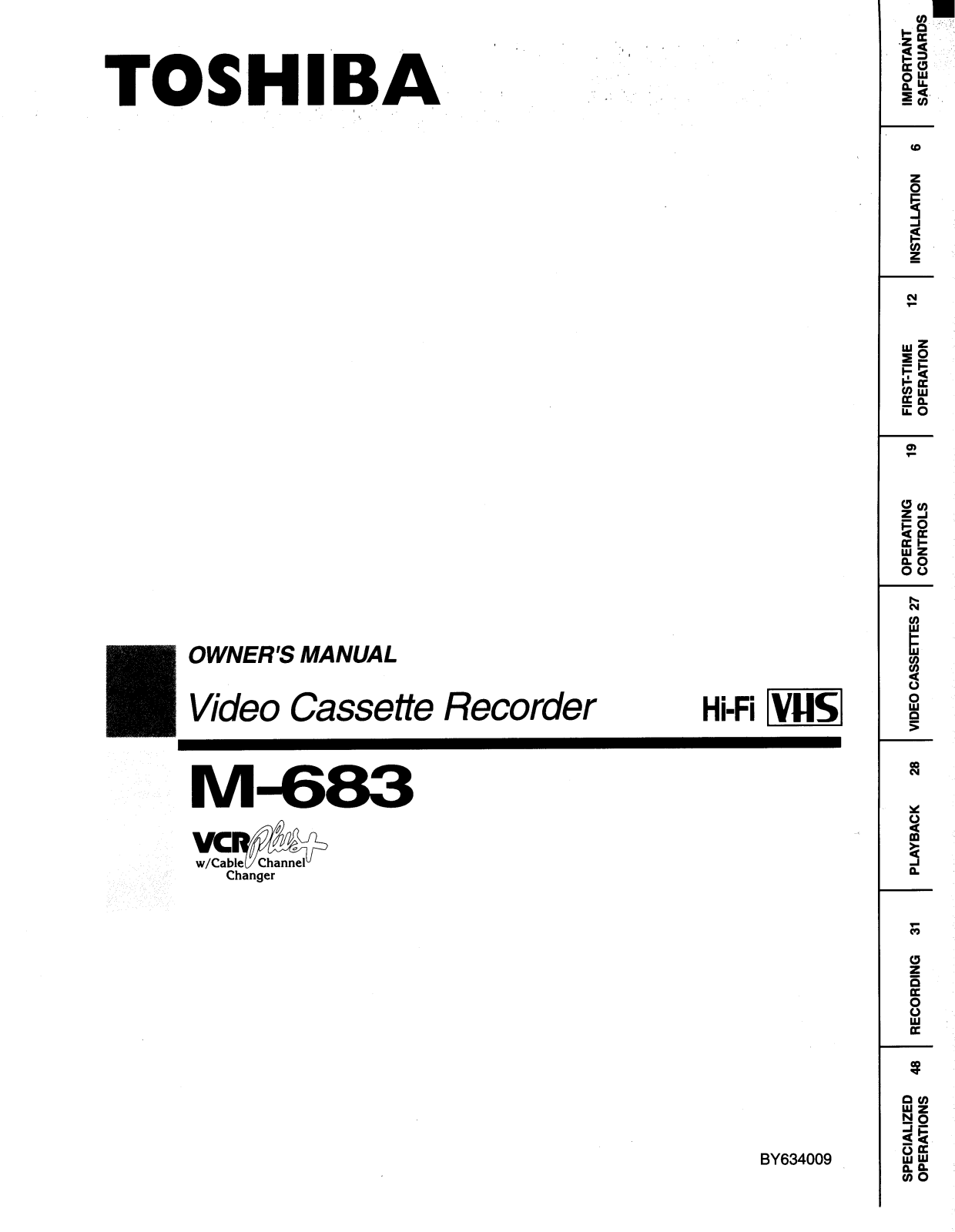 Toshiba M683 User Manual