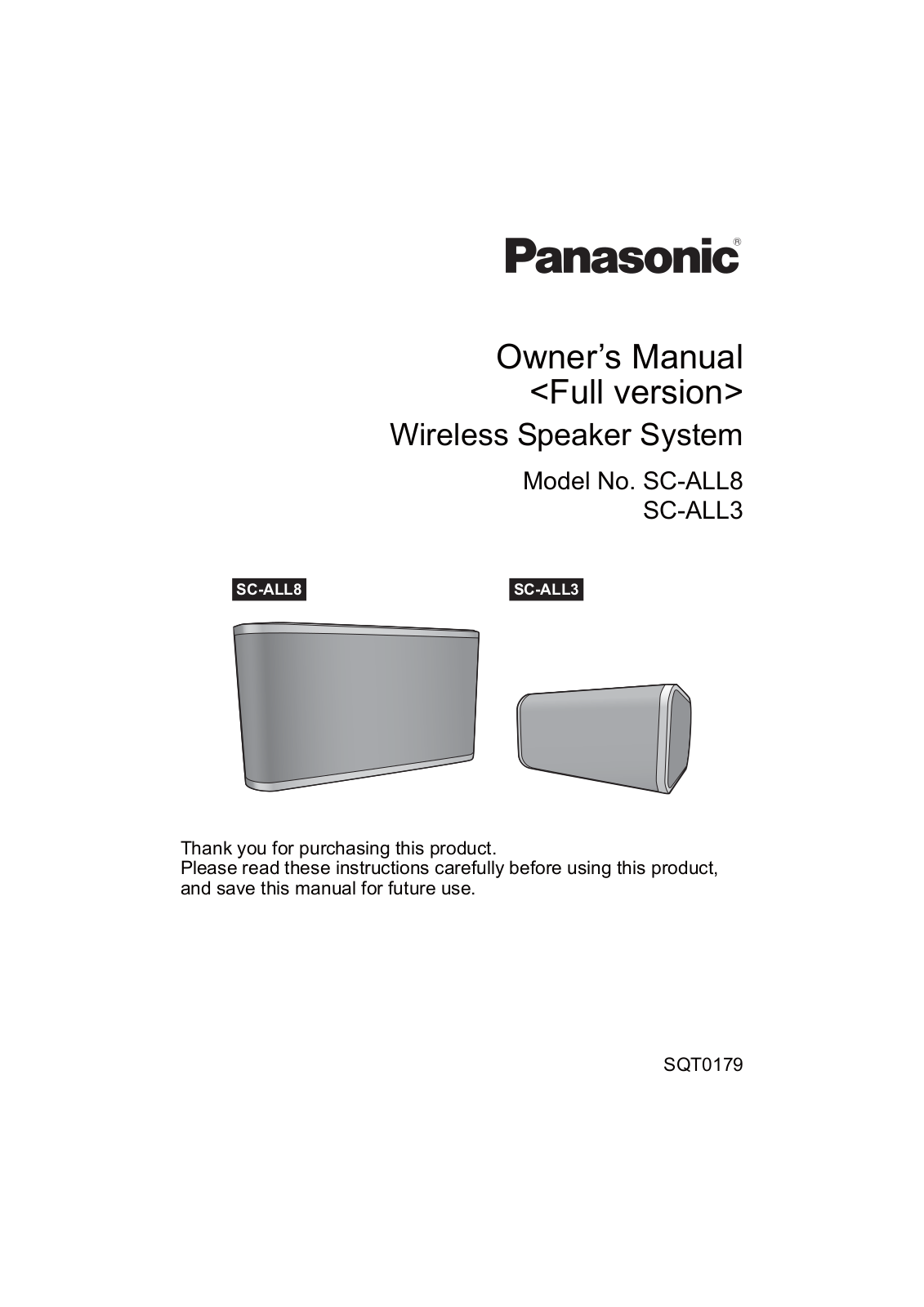 Panasonic SC ALL3 Users Manual
