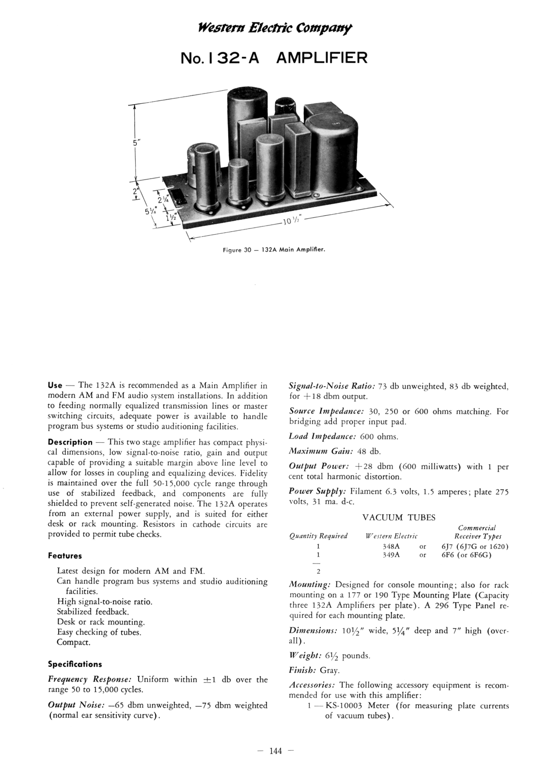 Western Electric 132-A Schematic