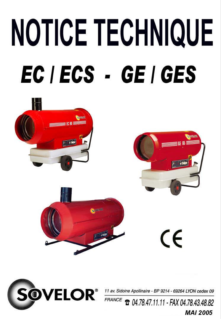 SOVELOR EC 20, EC 30, EC 45, EC 80, GE 105 User Manual