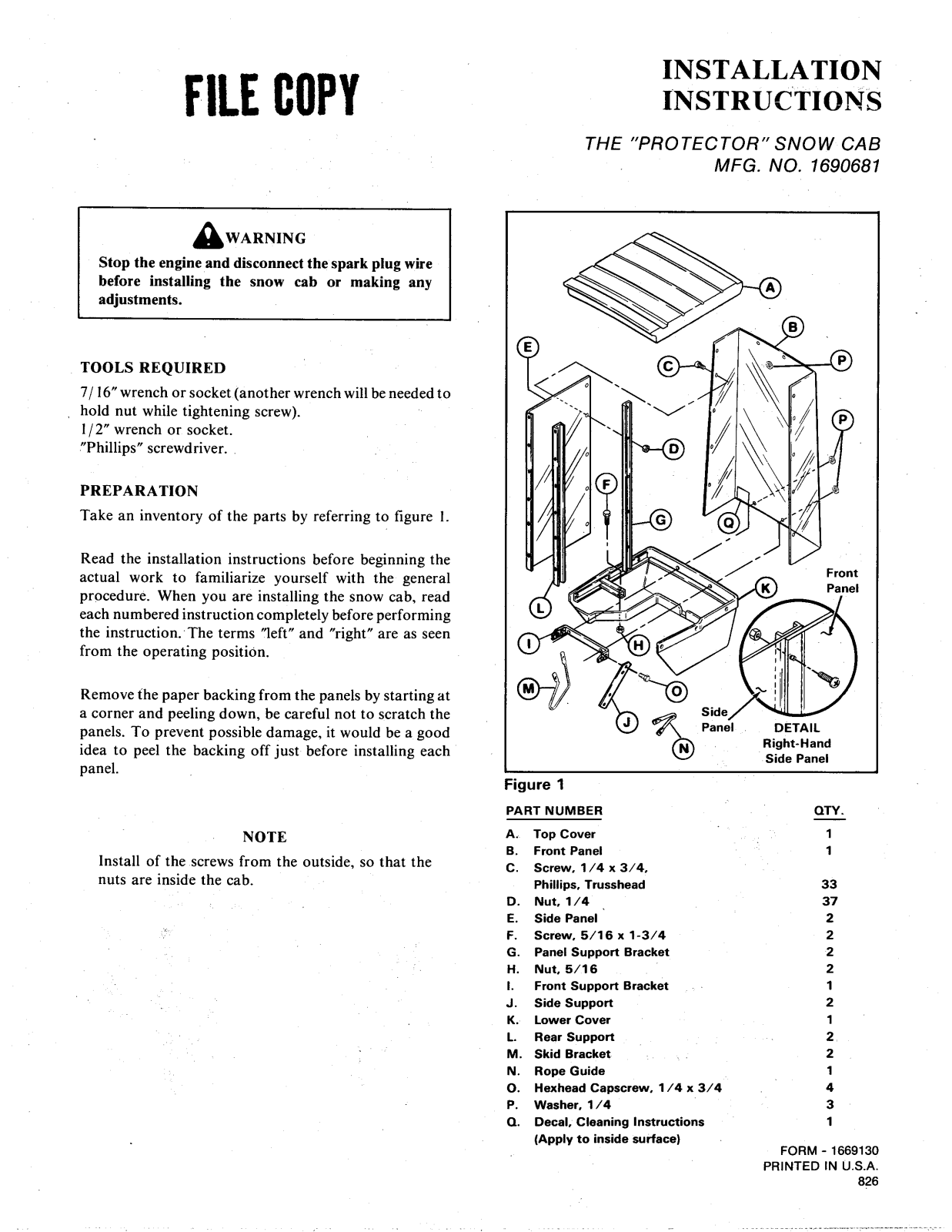 Snapper 1690681 User Manual