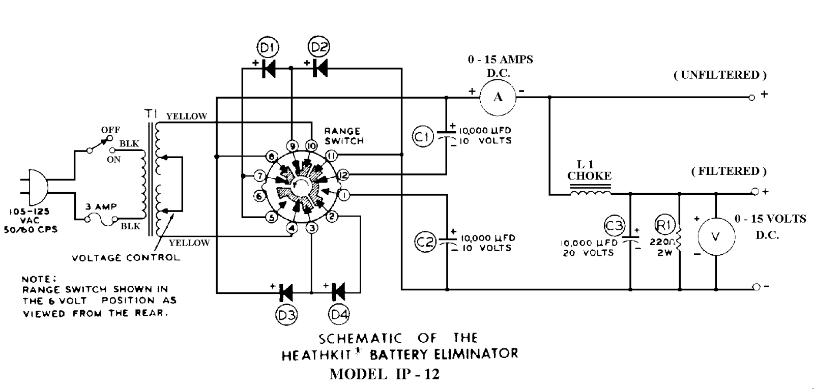 Heath Company IP-12 Schematic