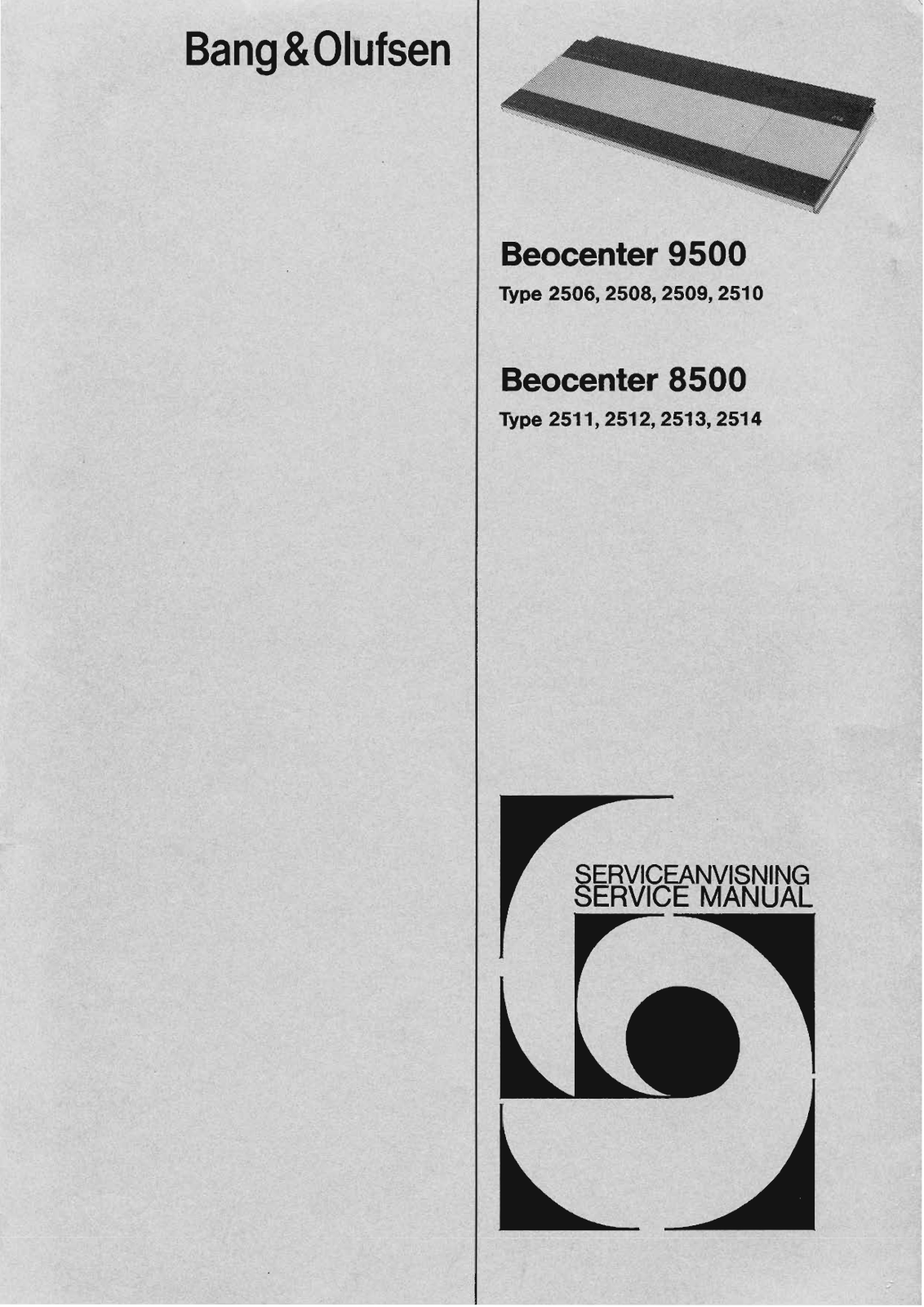 Bang Olufsen Beocenter 9500 Service Manual
