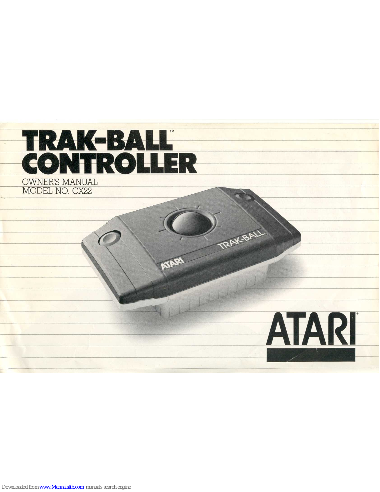 Atari CX22, SLM605, 1020, XMM801 Owner's Manual - ManualMachine.com