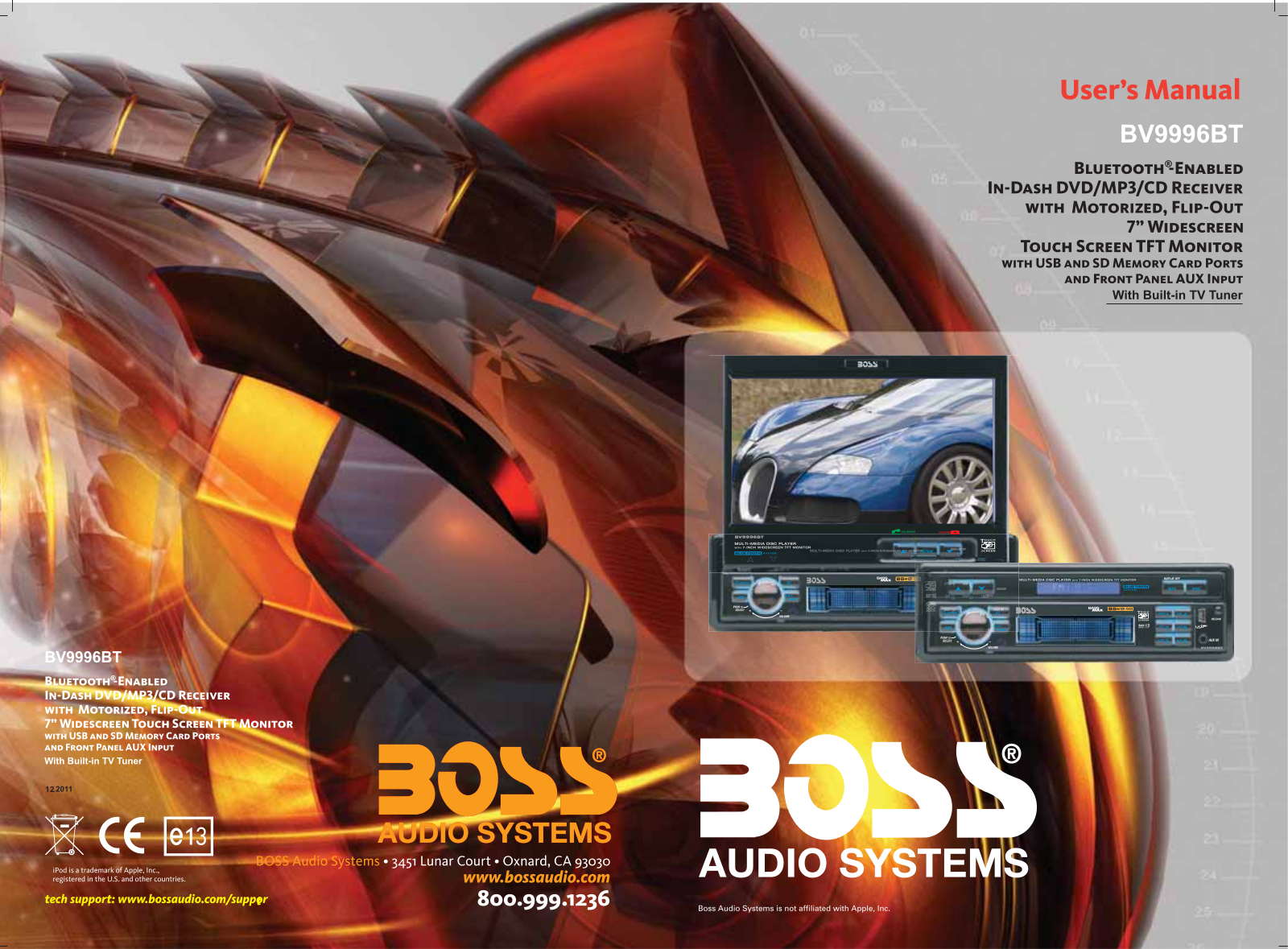 Boss Audio BV9996BT User Manual