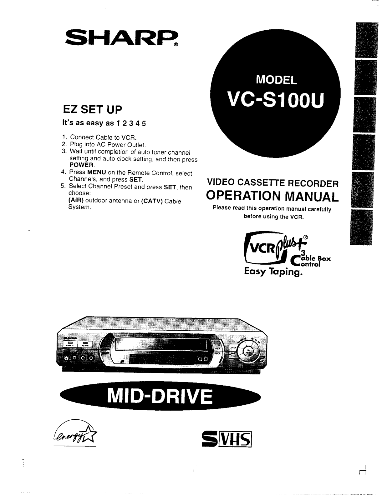 Sharp TCG038 Users Manual