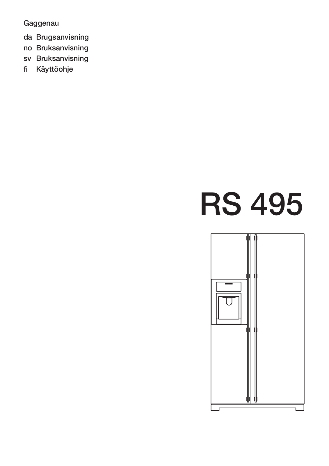 Gaggenau RS495300, RS495310, RS495330 User Manual