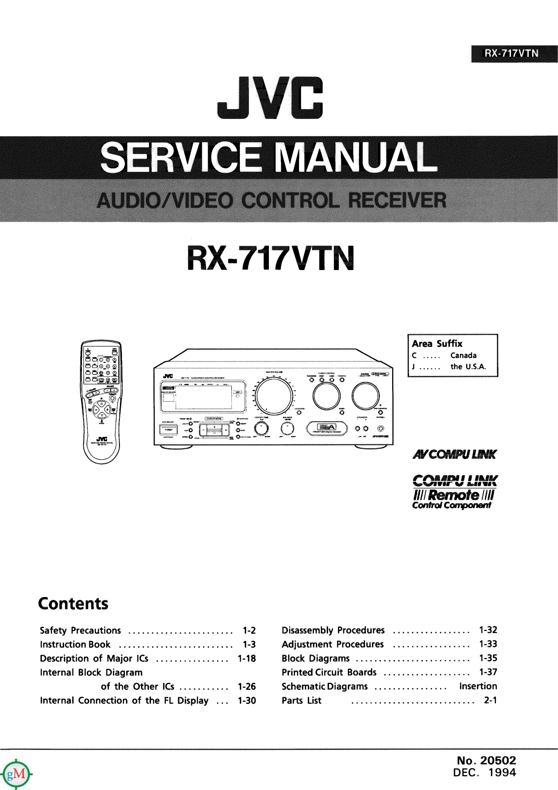 JVC RX-717-VTN Service manual