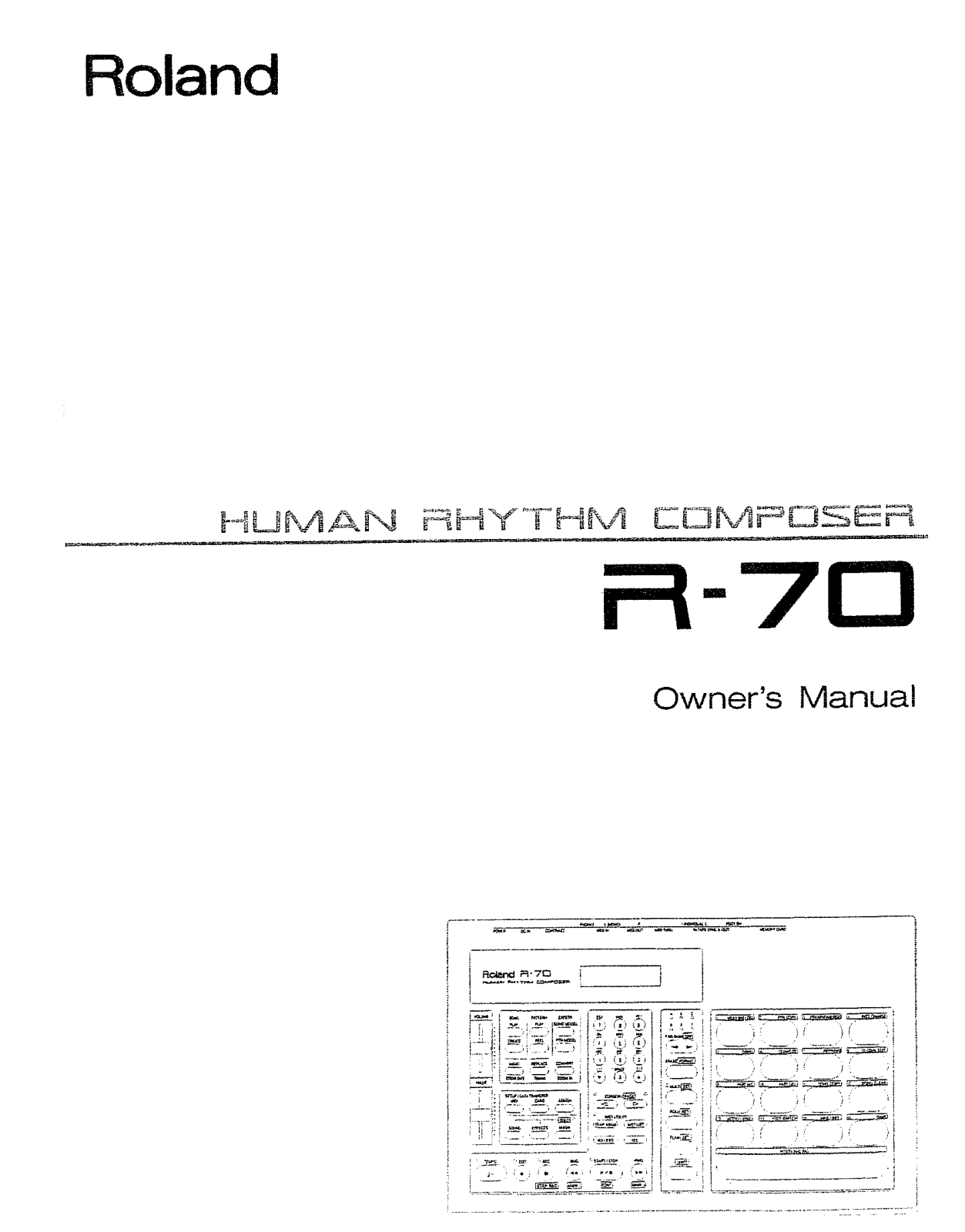 Roland R-70 User Manual