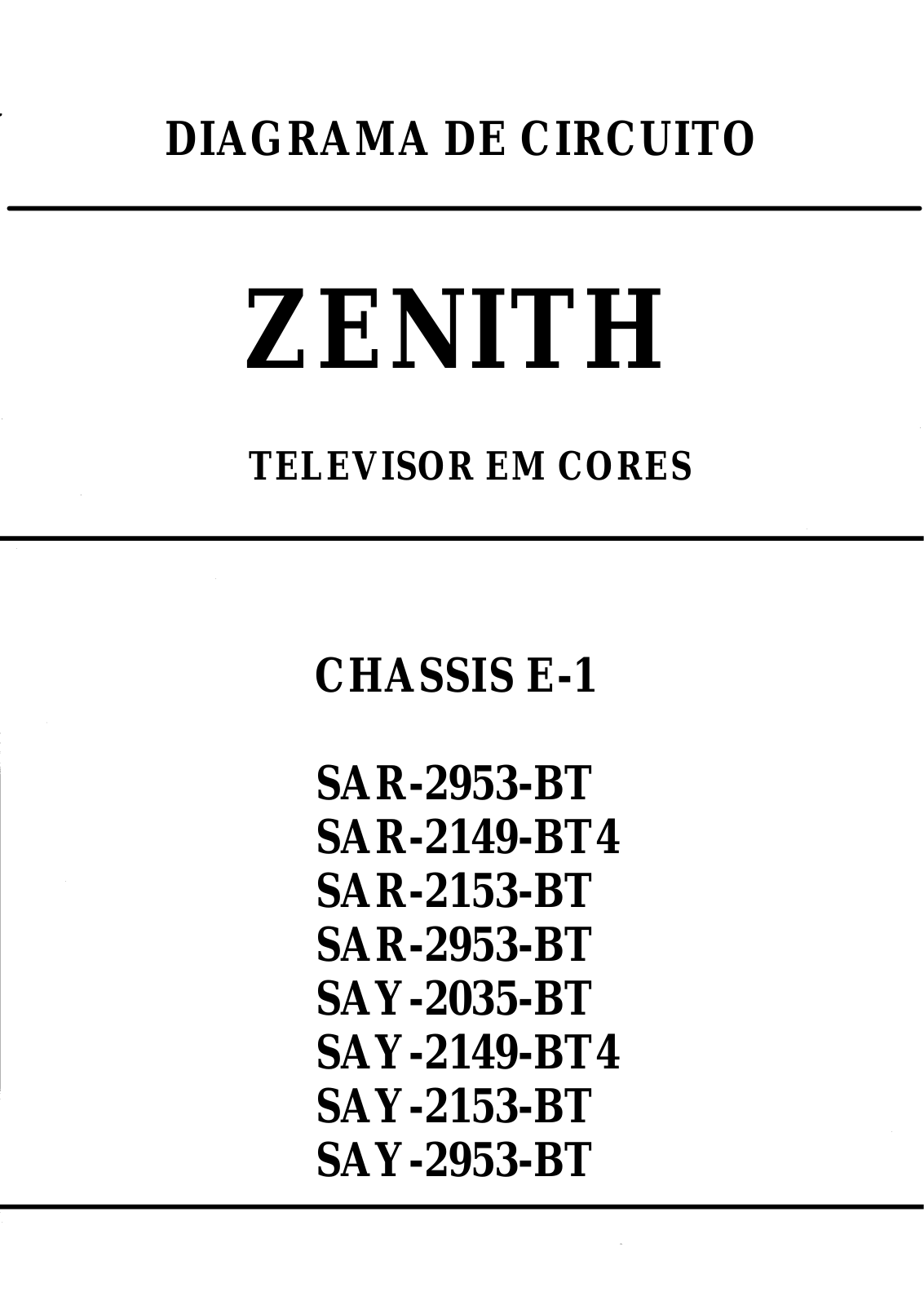 Zenith SAR2953 Schematic