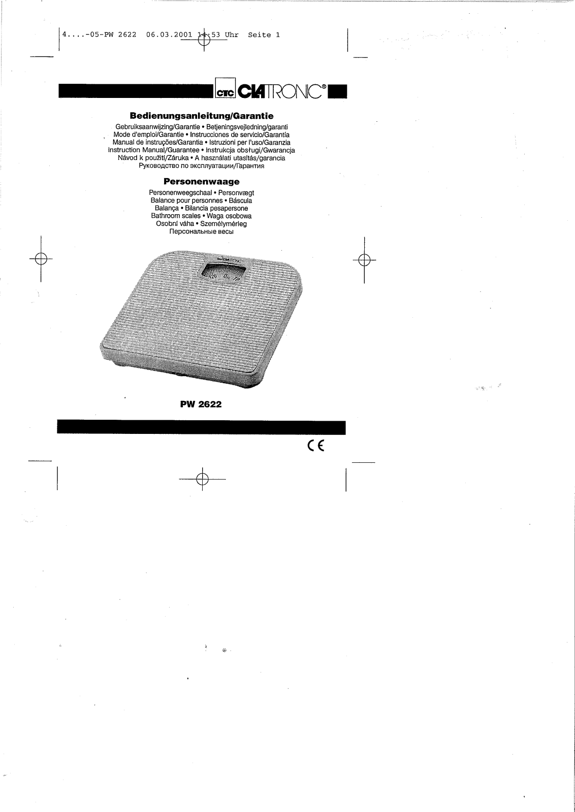 Clatronic PW 2622 User Manual