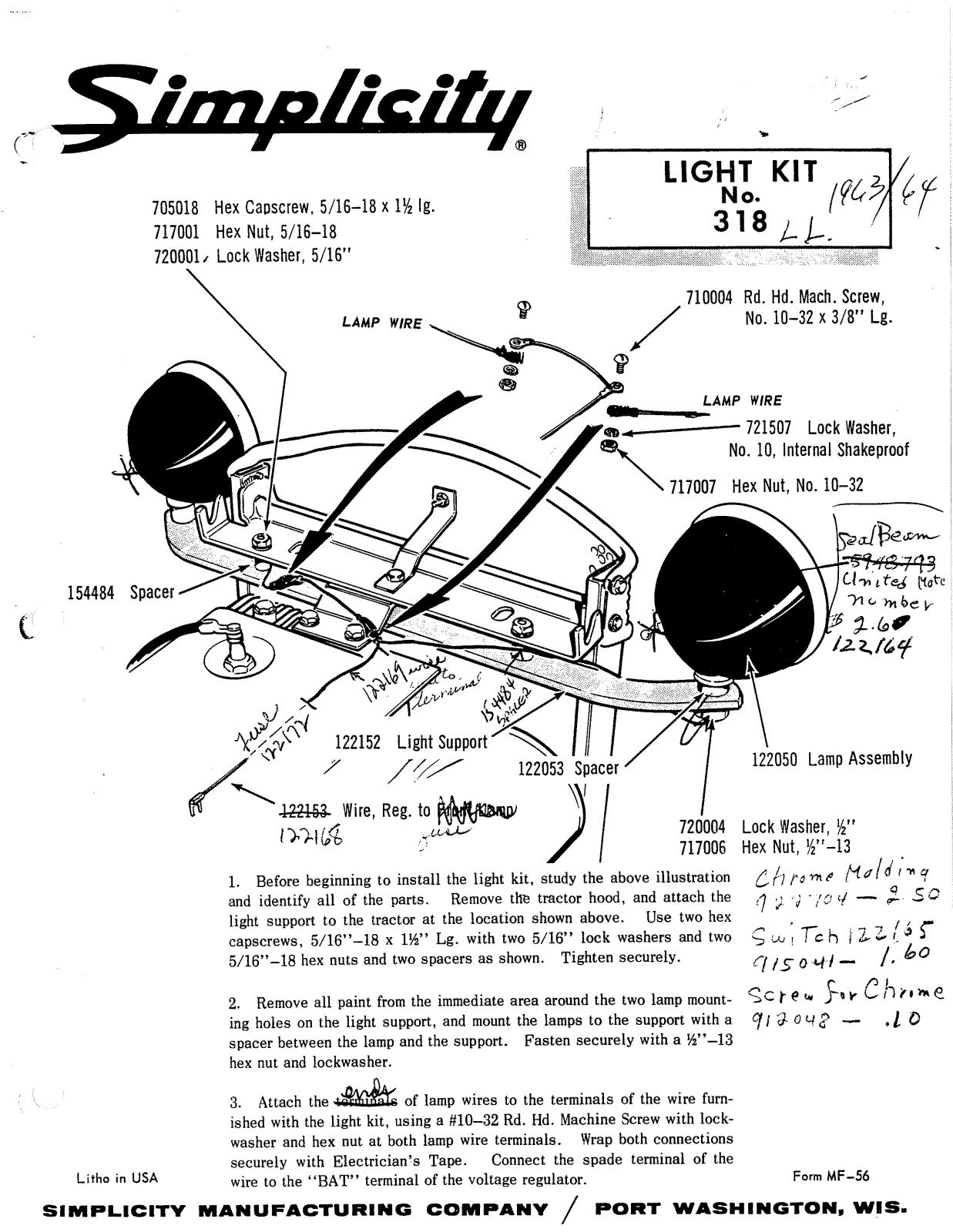 Simplicity 318 User Manual