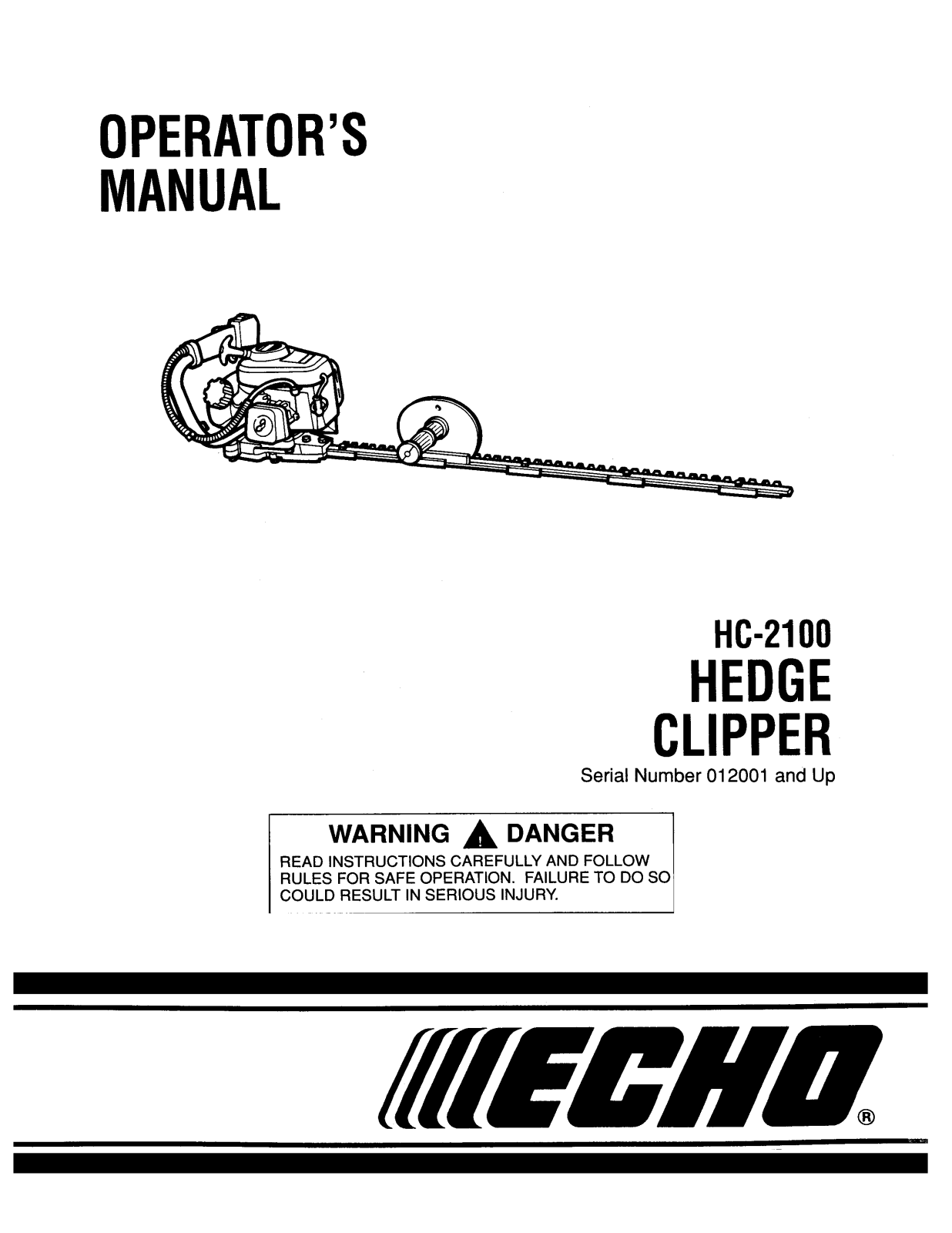 Echo HC-2100 User Manual