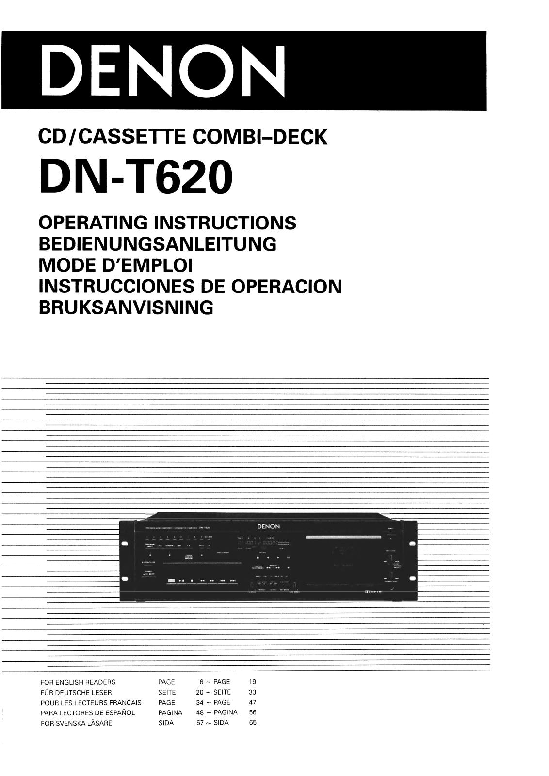 Denon DN-T620 Owners Manual