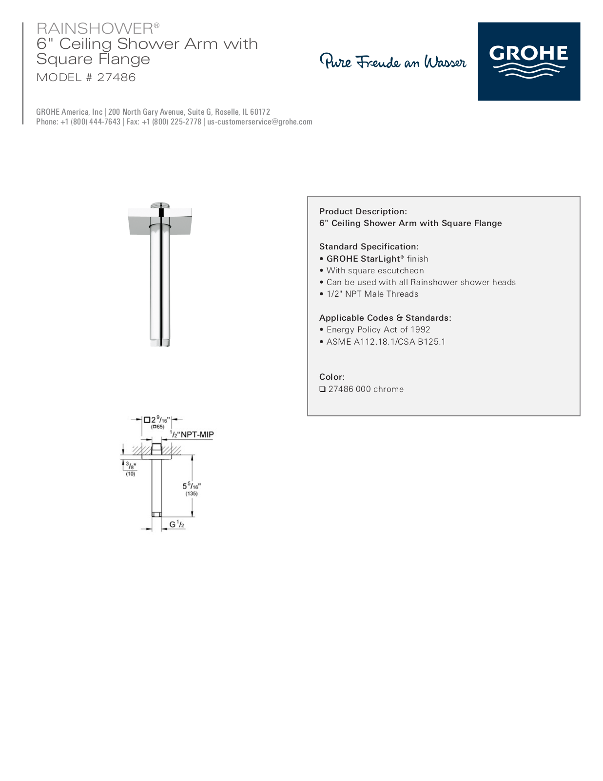GROHE GRH4440 Specifications - ManualMachine.com