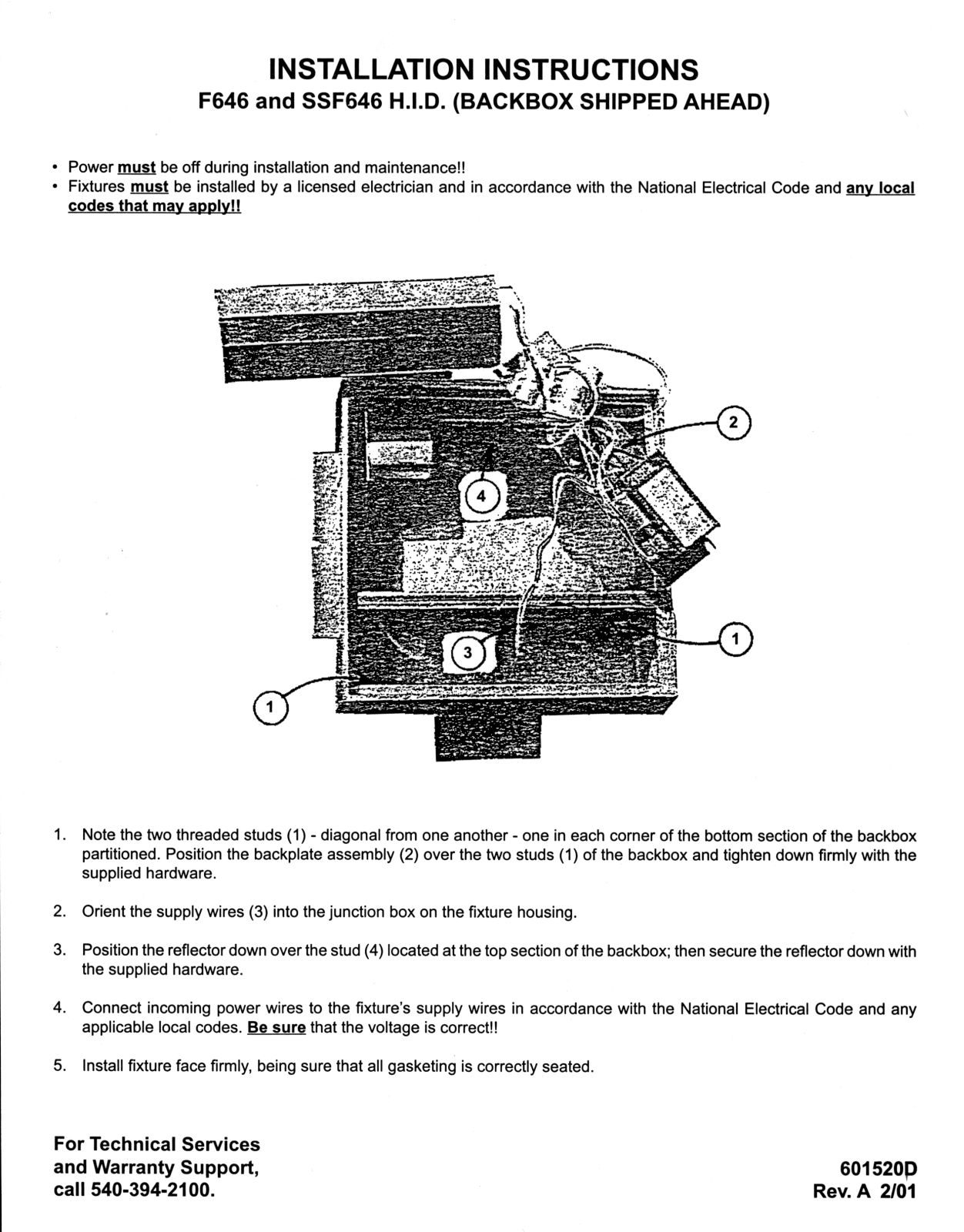 Hubbell Lighting F646 User Manual