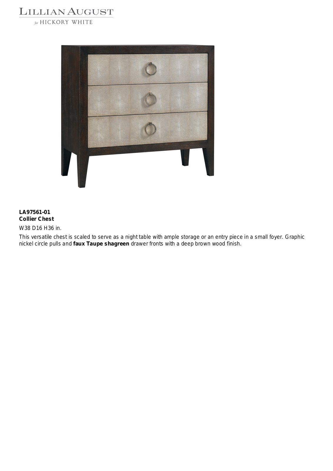 Lillian August PCFE2069 Specifications - ManualMachine.com