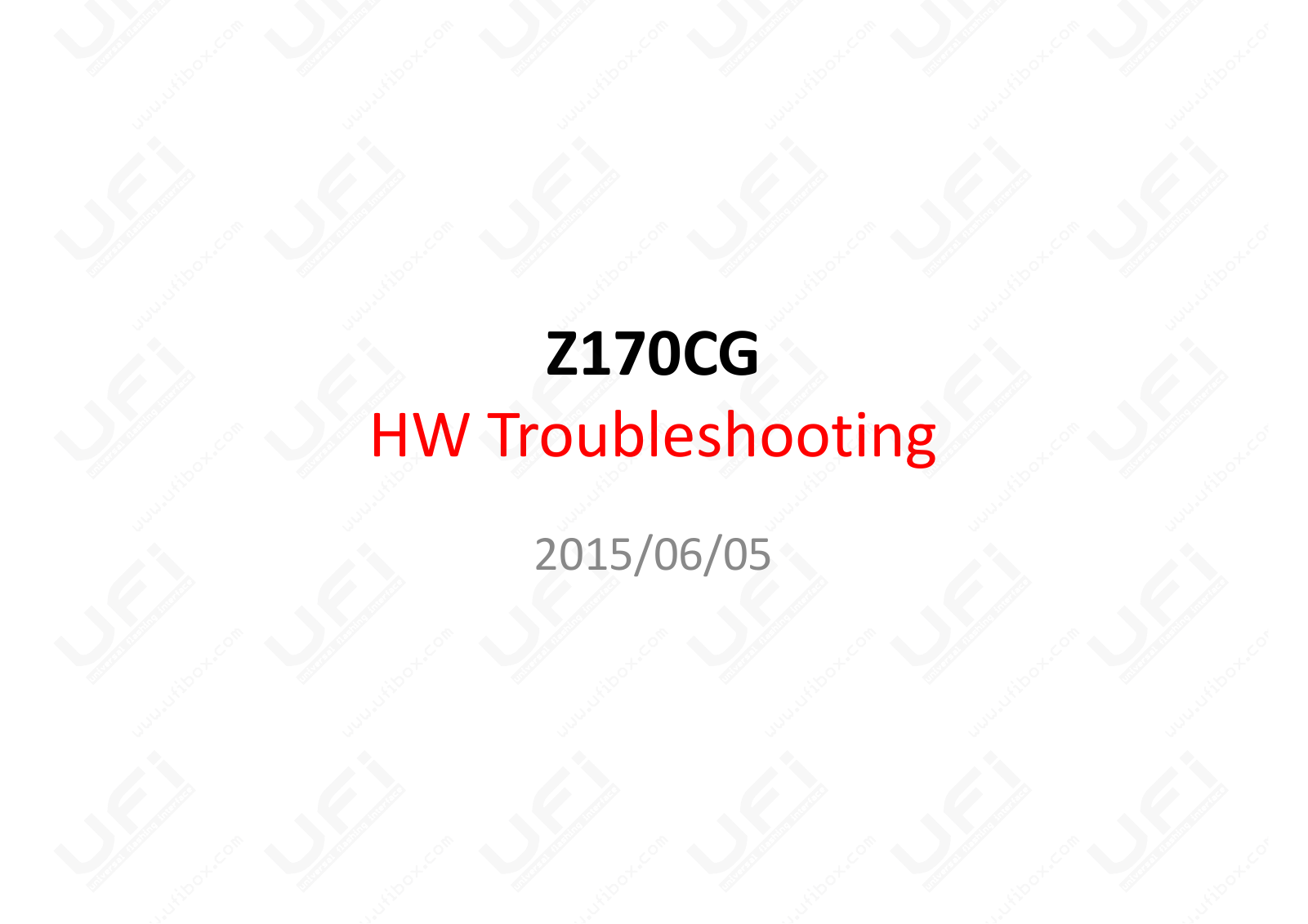 ASUS Z170CG Troubleshooting Manual